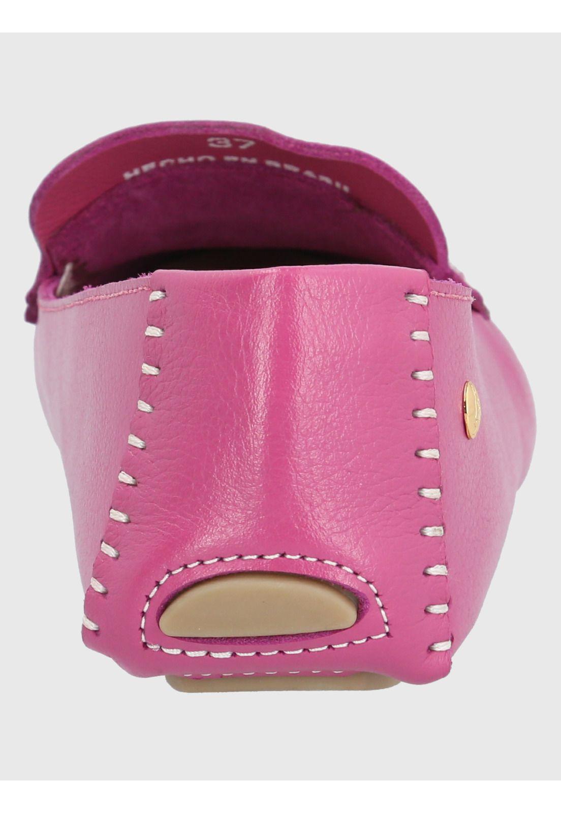 Mocasín Cuero Fucsia Mujer Domaso -5