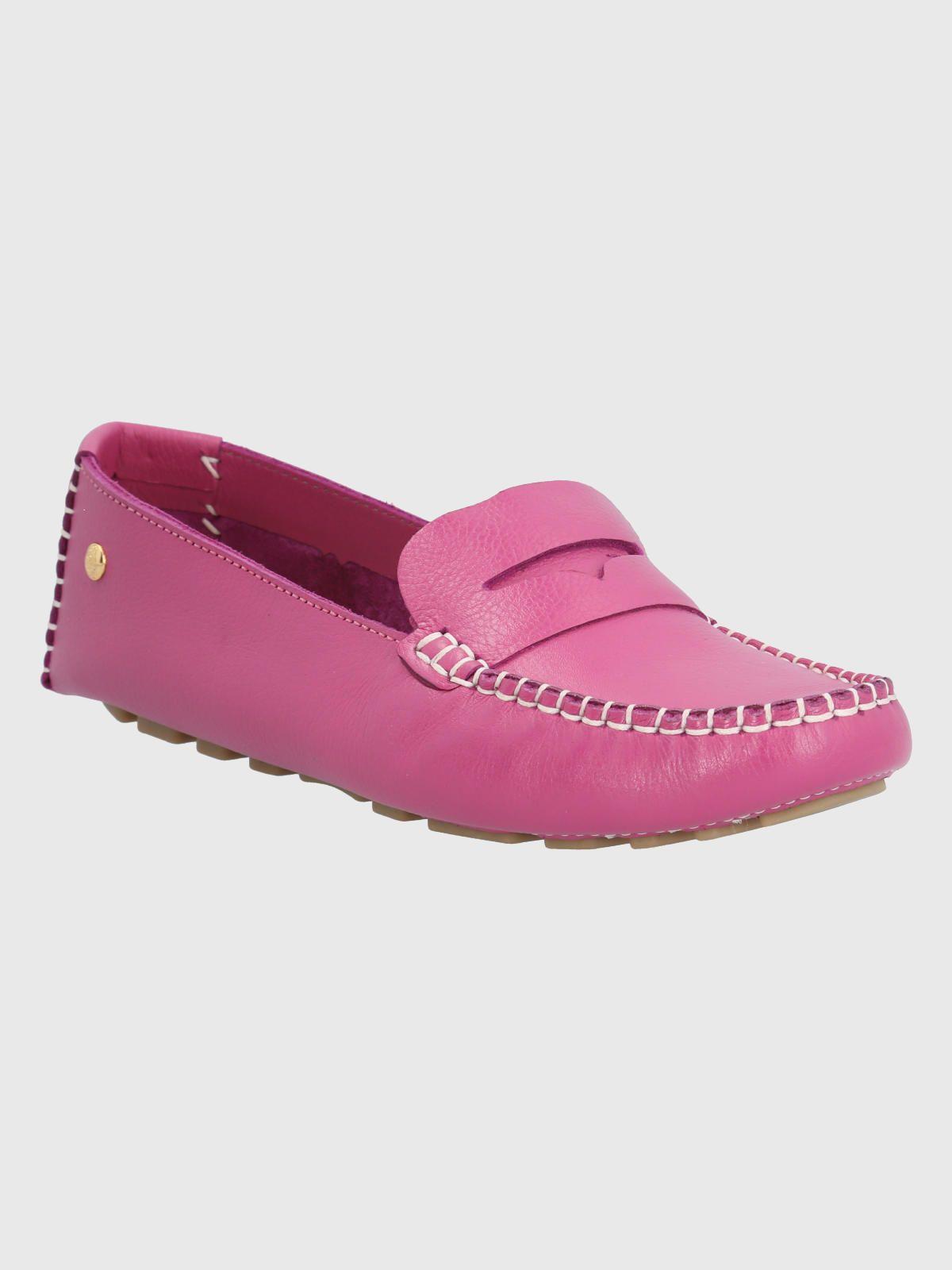 Mocasín Cuero Fucsia Mujer Domaso -0