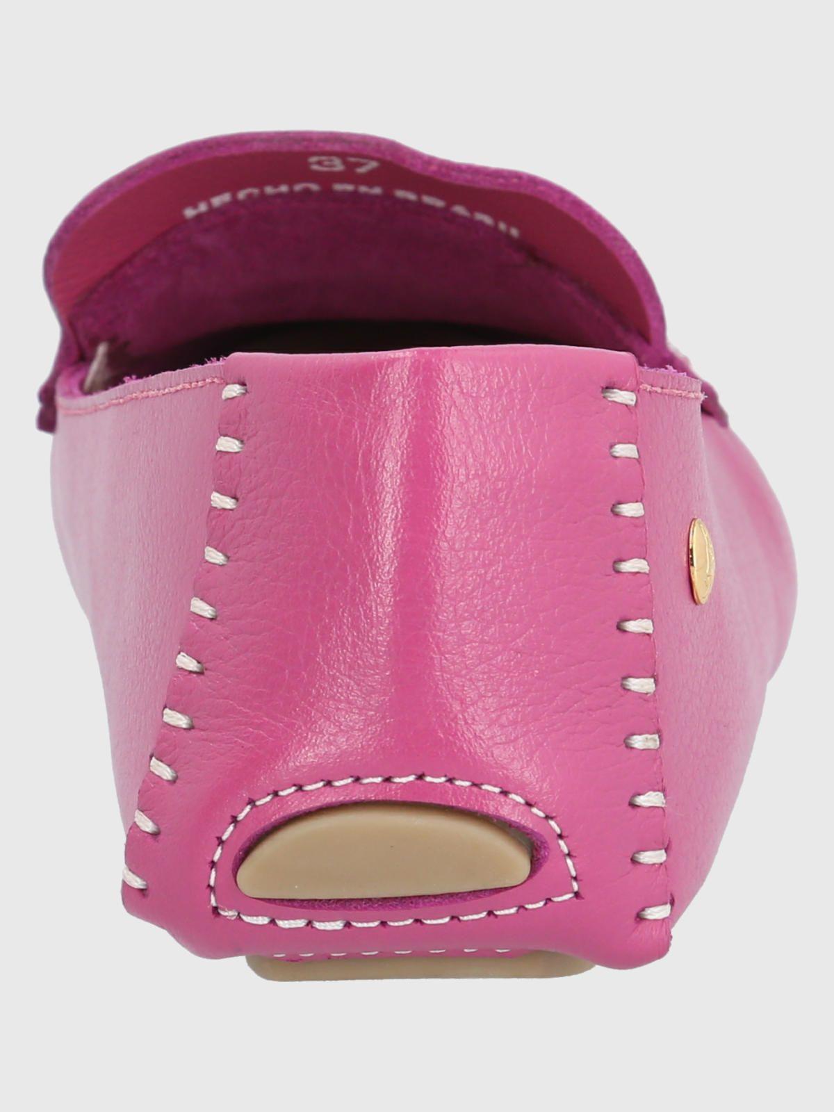Mocasín Cuero Fucsia Mujer Domaso -5