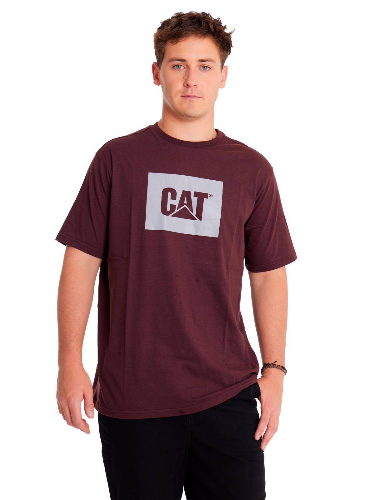 Polera Manga Corta Hombre Reflective Cat LogoBurdeo-0