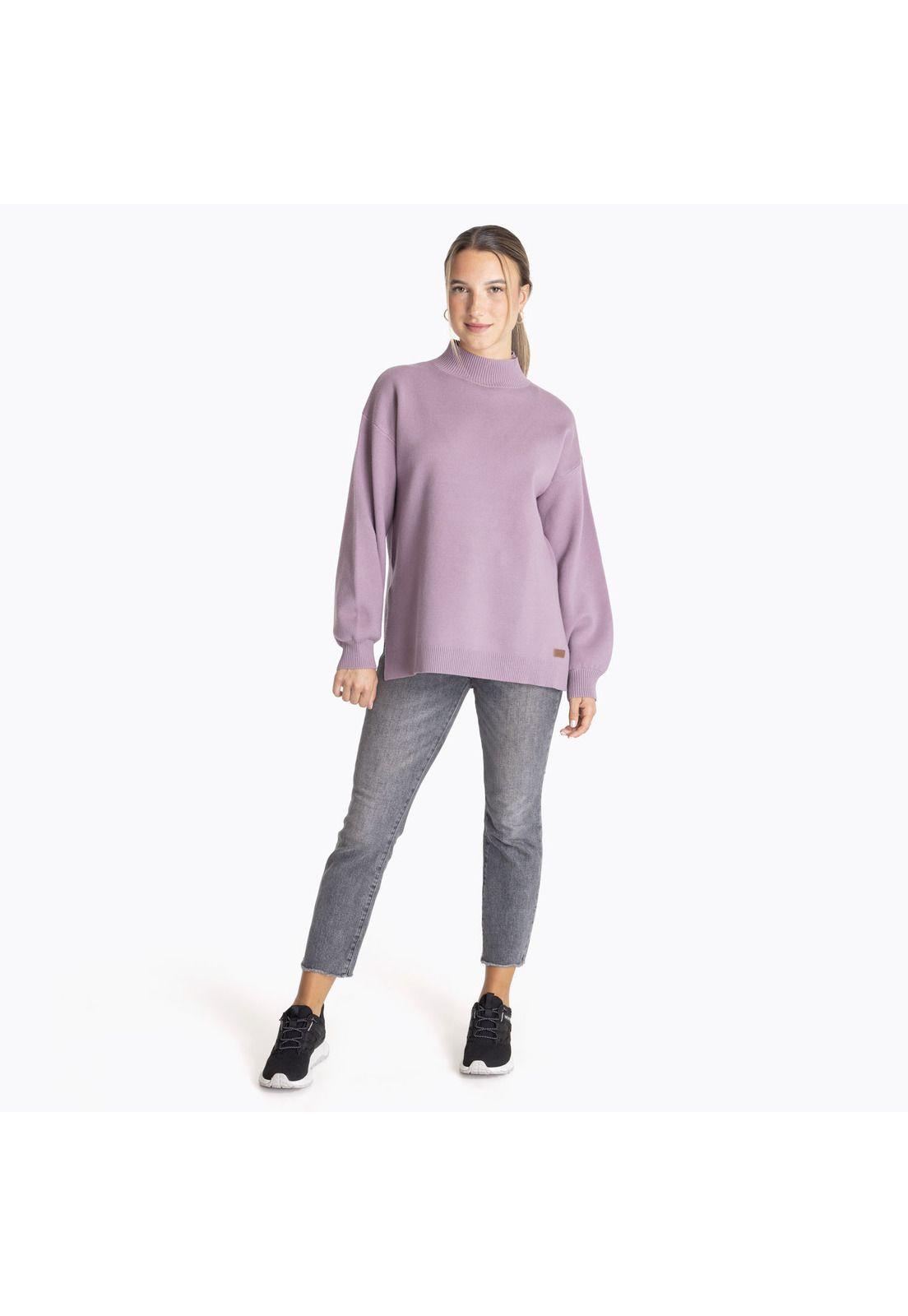 Poleron Mujer Comfort Sweater Rosa-0