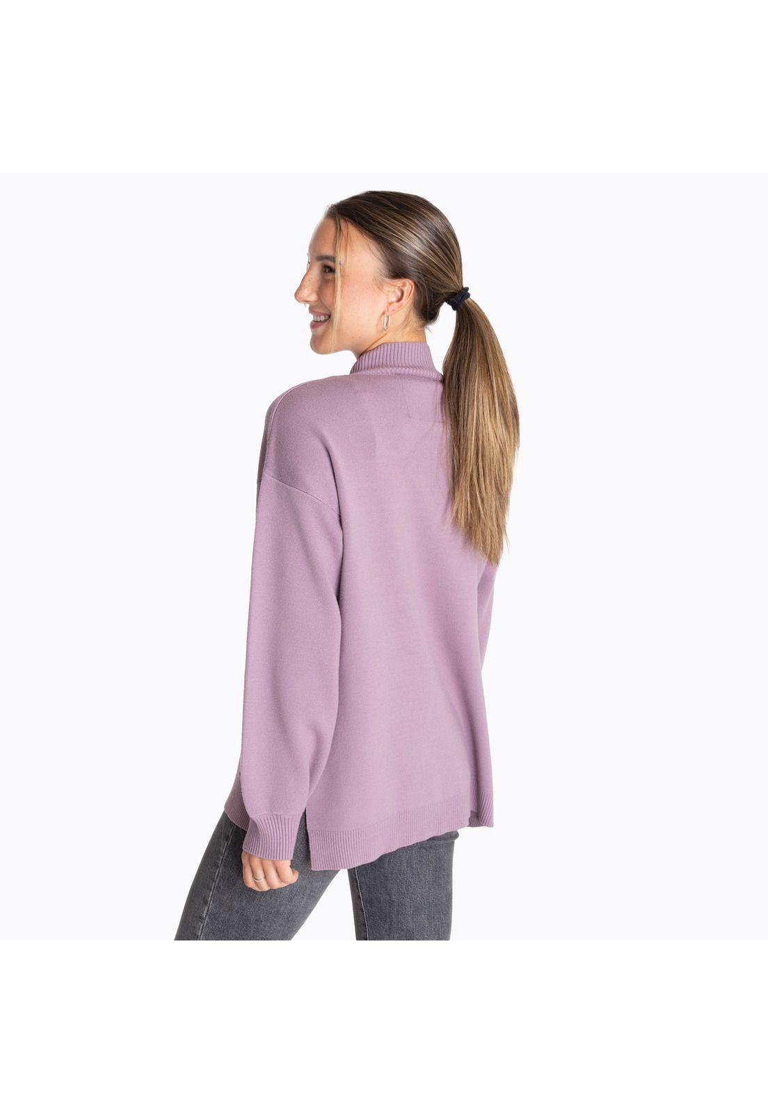 Poleron Mujer Comfort Sweater Rosa-4