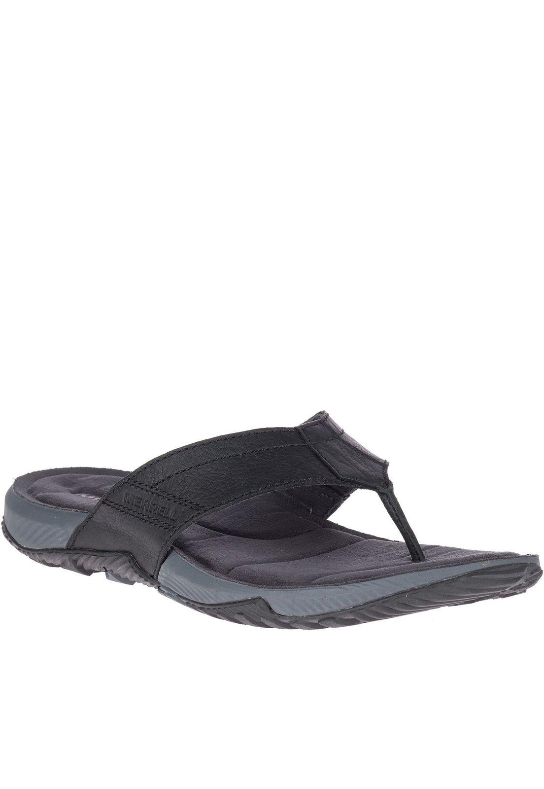 Sandalia Hombre Terrant Post Leather Negro-0