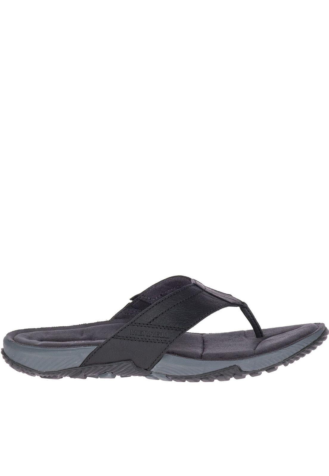 Sandalia Hombre Terrant Post Leather Negro-1