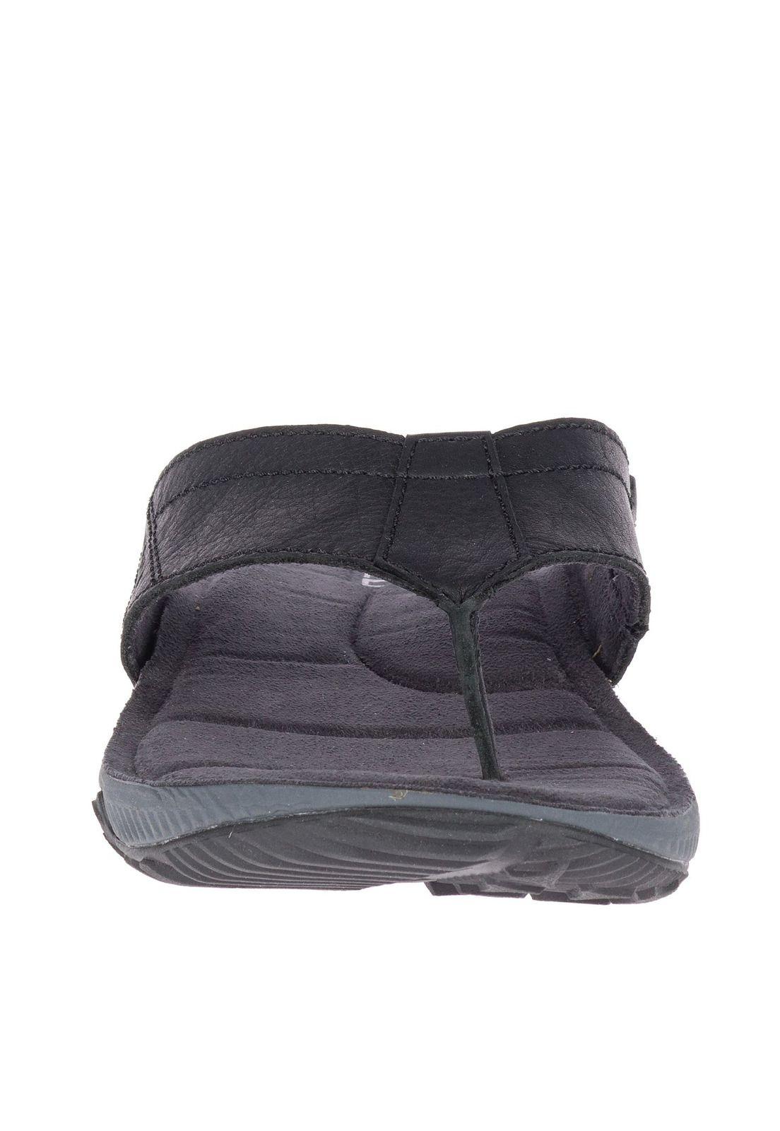 Sandalia Hombre Terrant Post Leather Negro-2