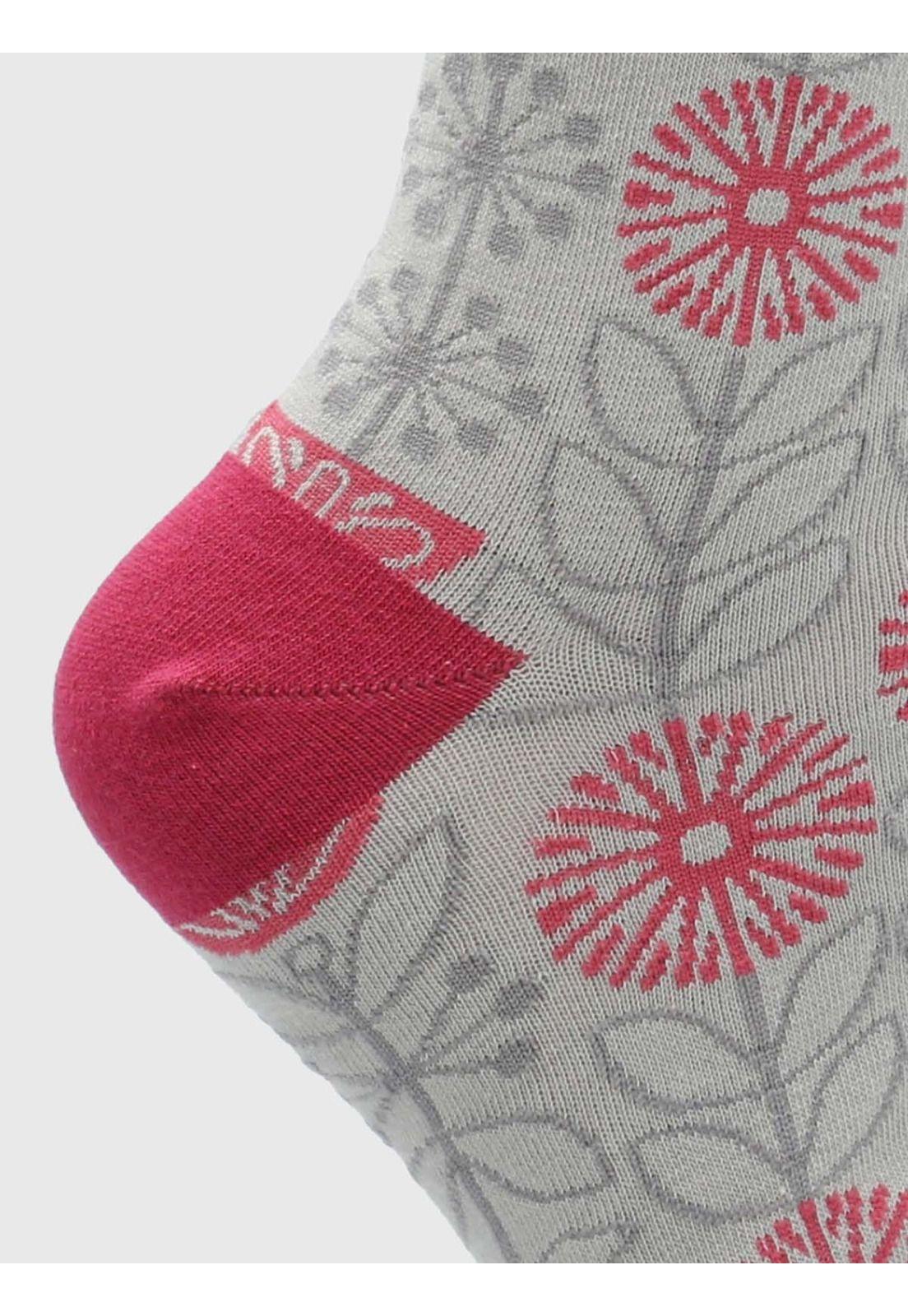 Calcetin Algodón Mujer C Cuff Domi Rosado-1