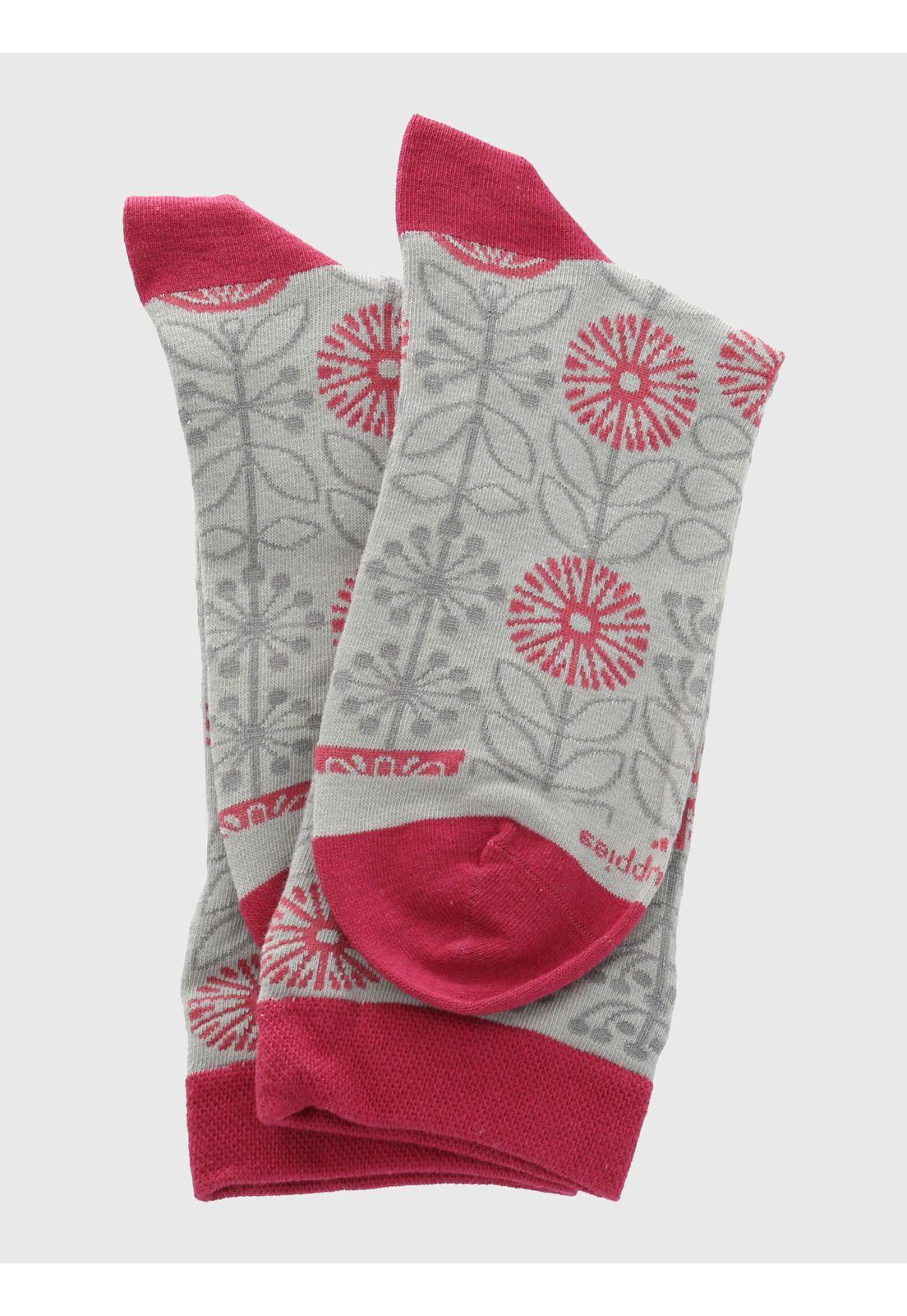 Calcetin Algodón Mujer C Cuff Domi Rosado-2