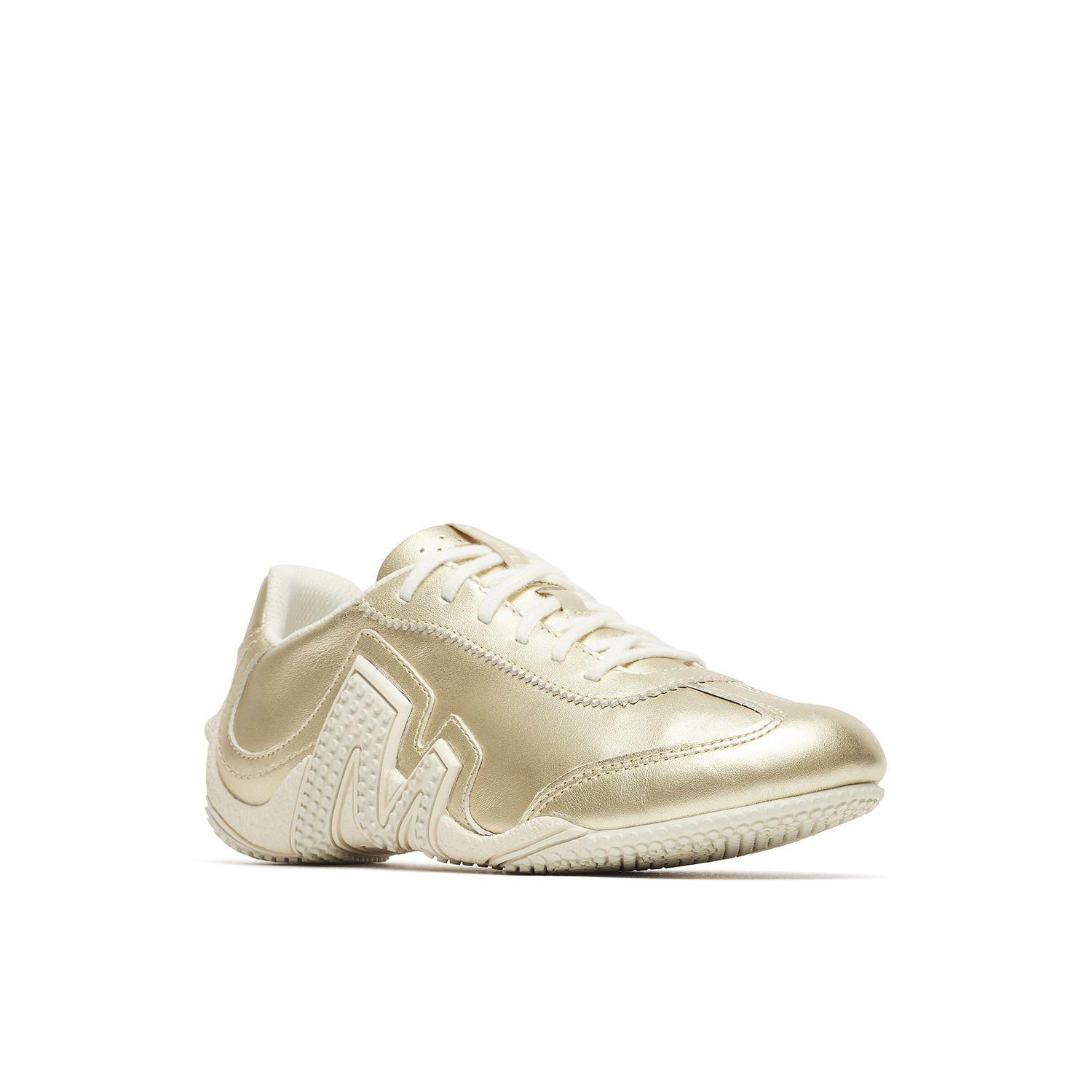 Zapatilla Cuero Mujer Relay Fly Vent Metallic Se Dorado-4