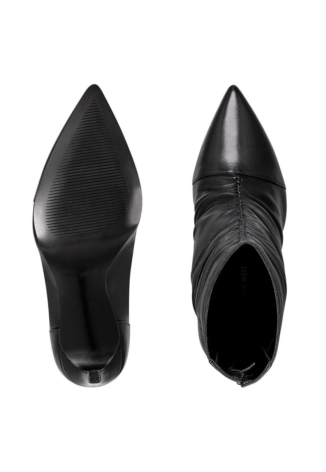 Botín Tiaa Cuero Negro Mujer-4
