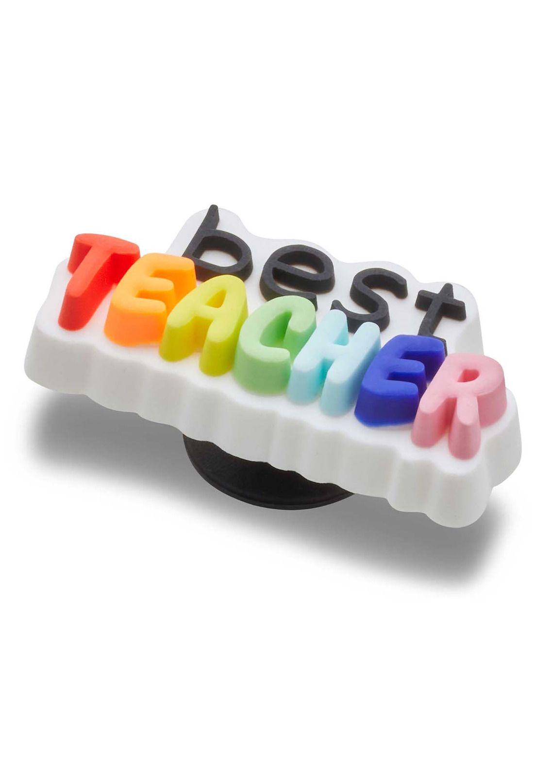 Jibbitz Crocs Best Teacher Mejor Profesor Blanco-2
