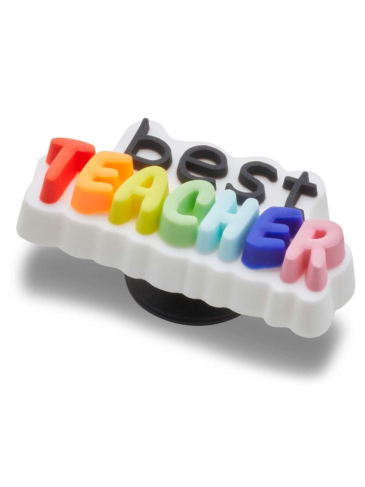 Jibbitz Crocs Best Teacher Mejor Profesor Blanco-2