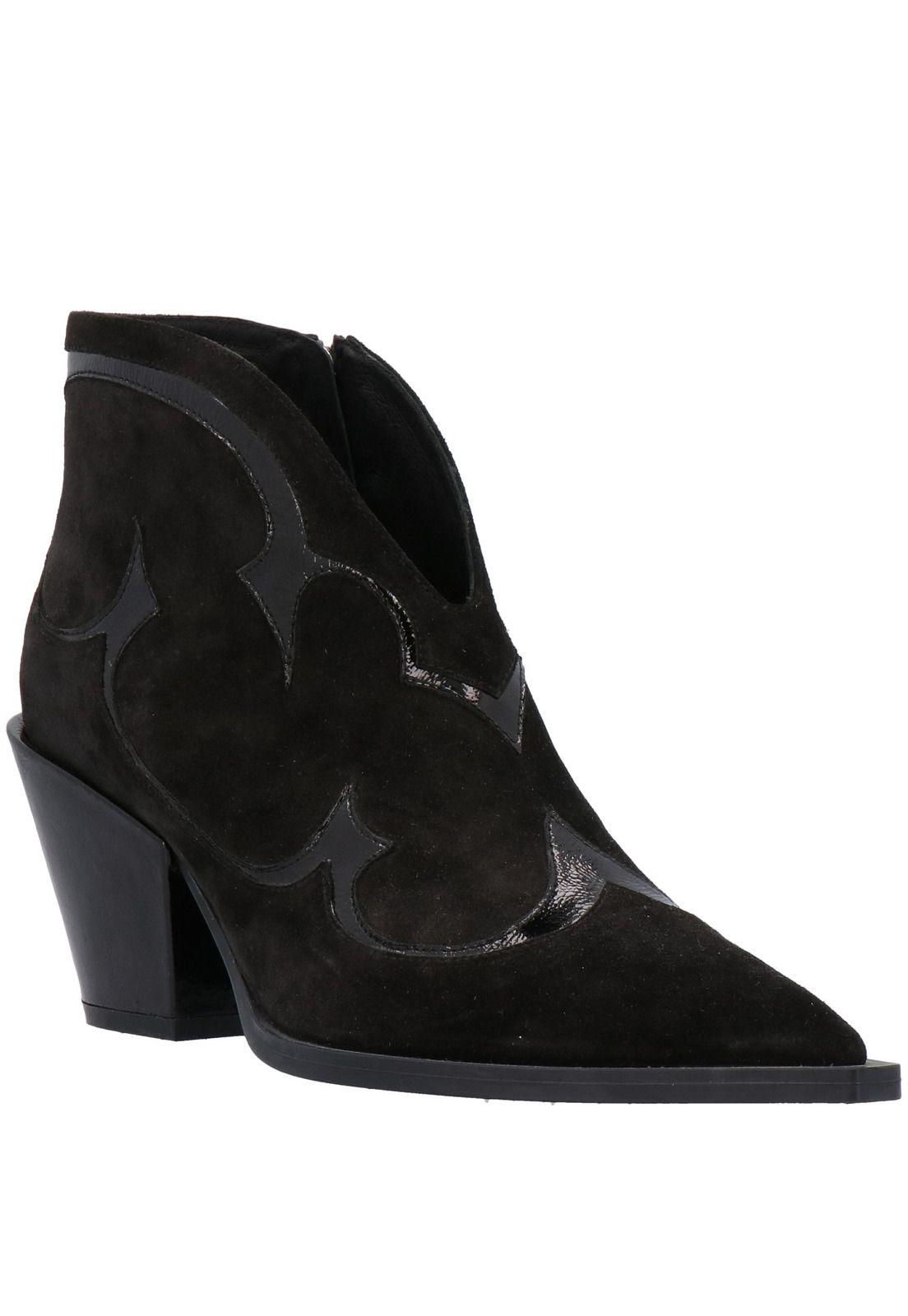 Botin Mujer Cuero Juli Negro-0