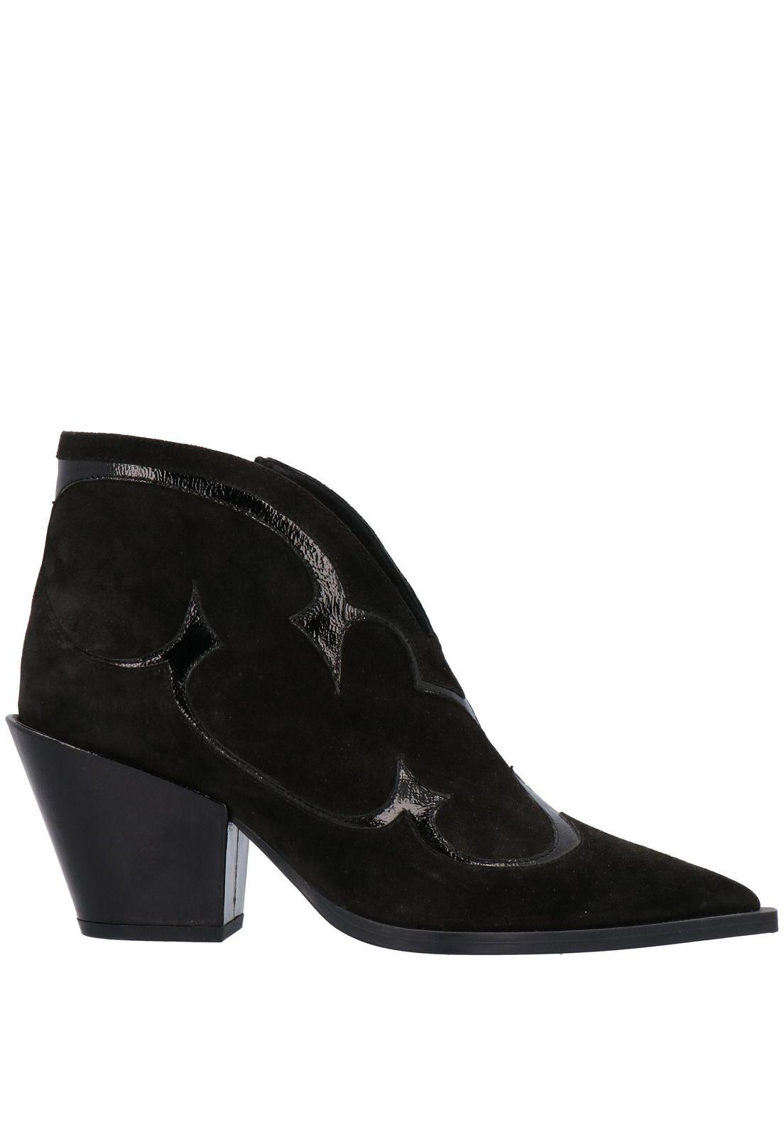 Botin Mujer Cuero Juli Negro-1