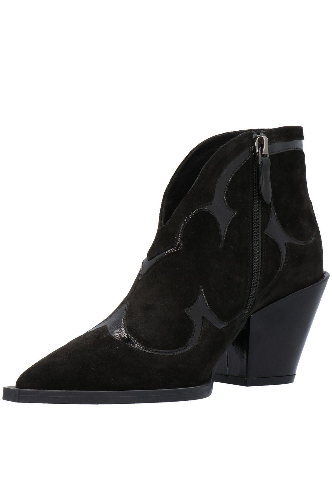Botin Mujer Cuero Juli Negro-3