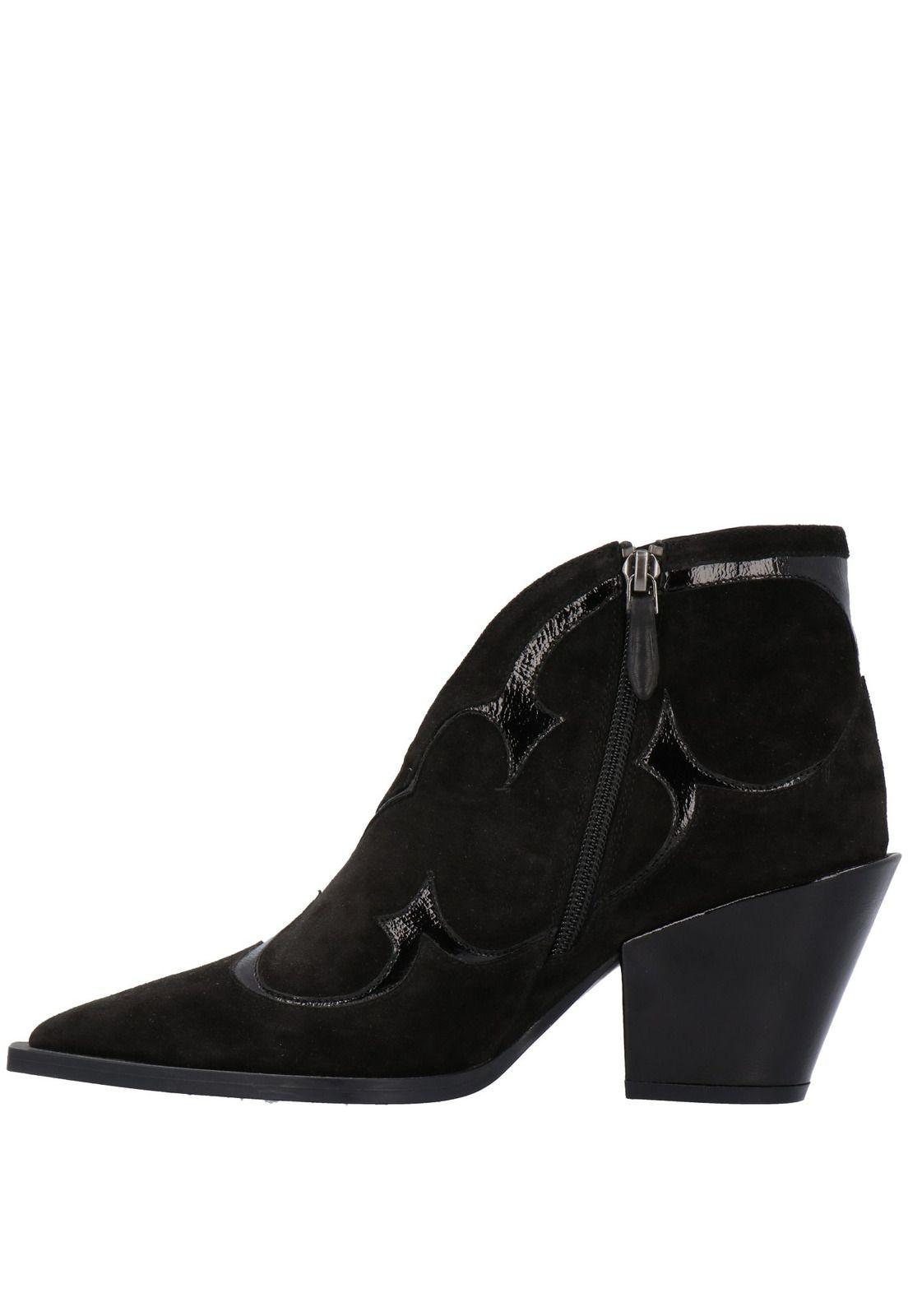 Botin Mujer Cuero Juli Negro-4