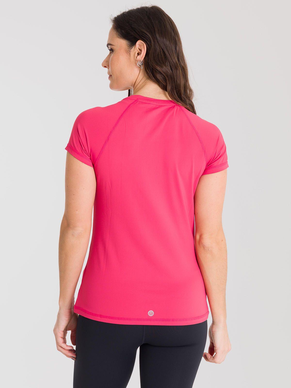 Polera deportiva Mujer Round Neck Roja-0