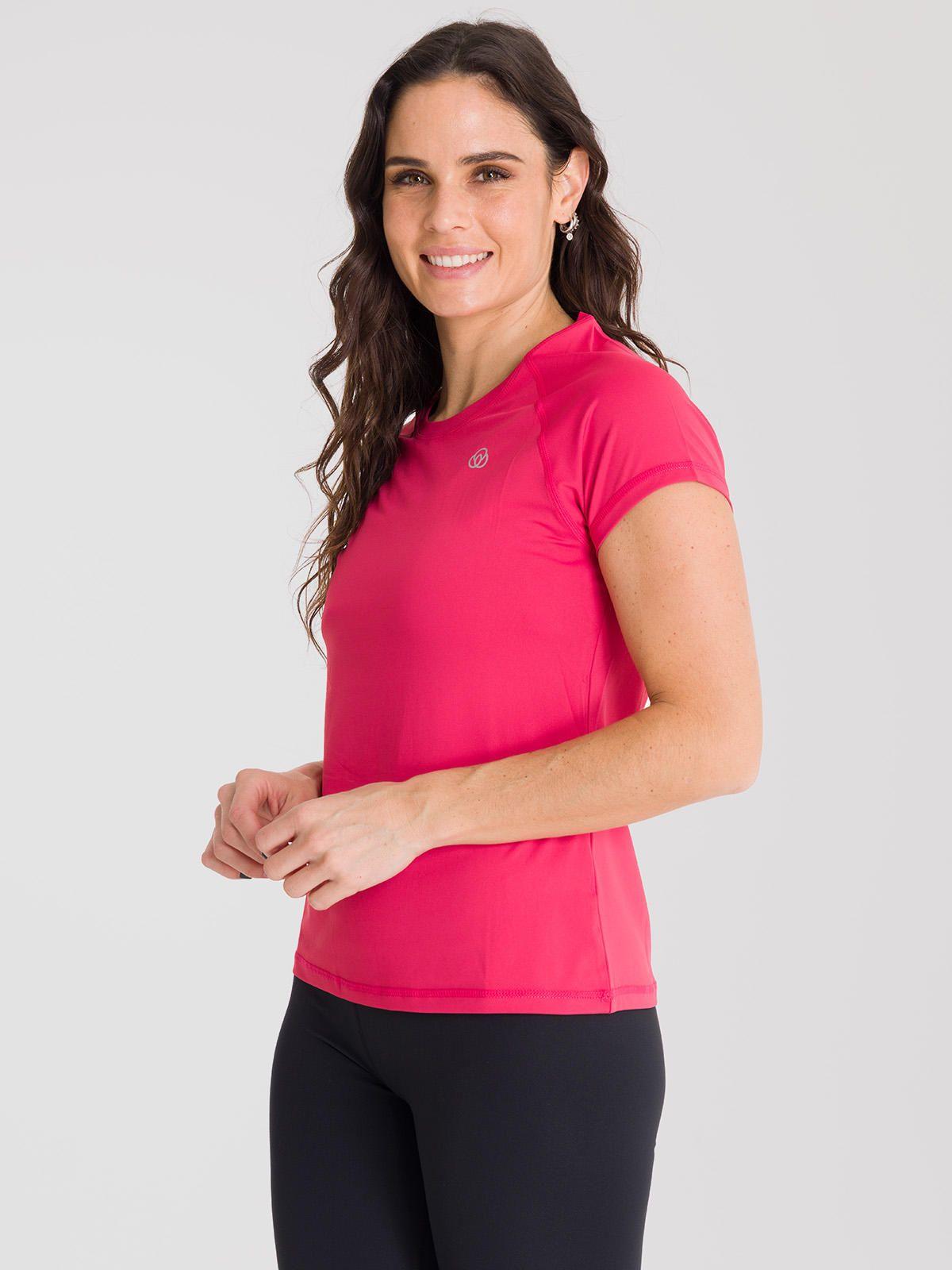 Polera deportiva Mujer Round Neck Roja-3