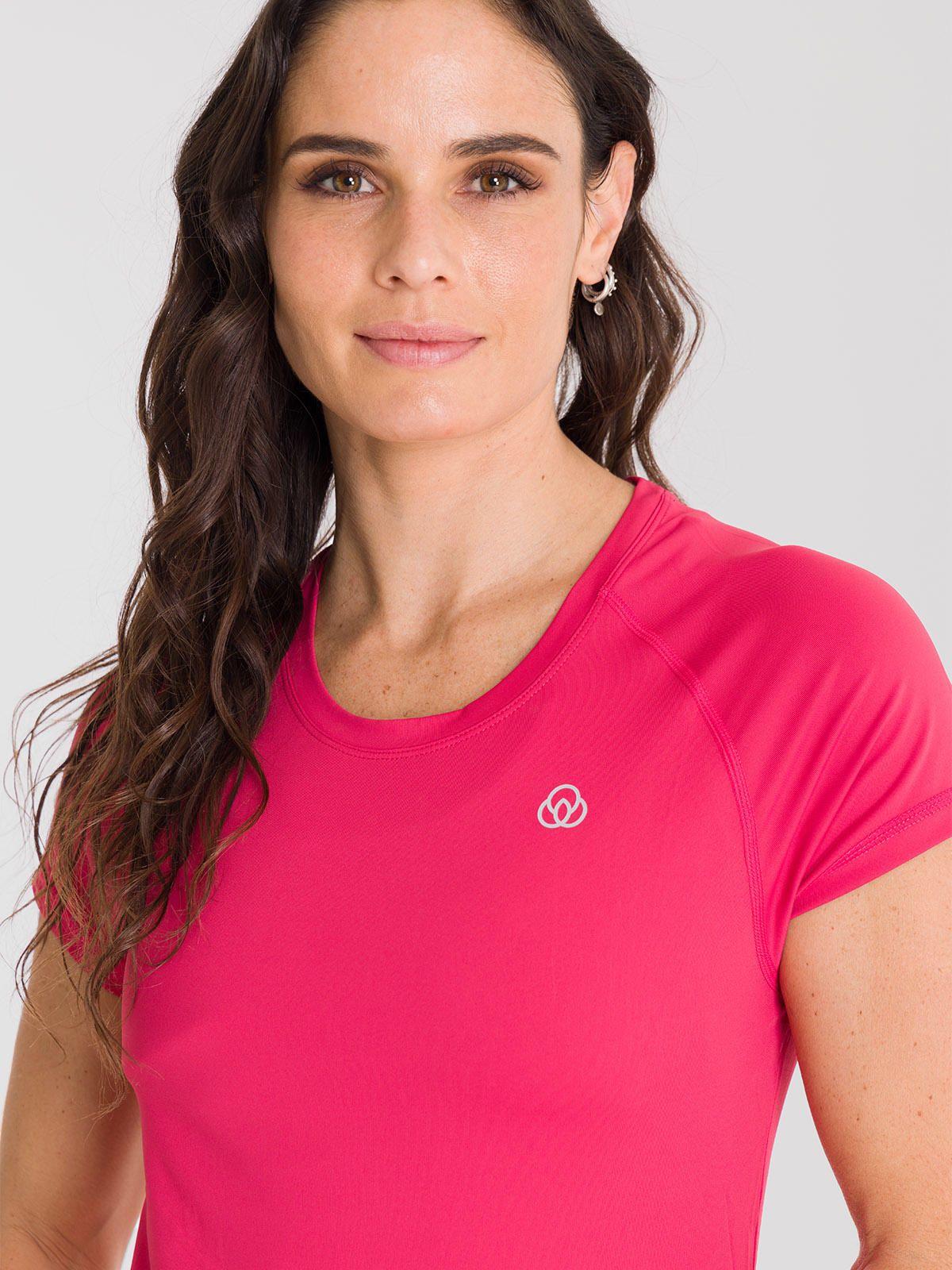 Polera deportiva Mujer Round Neck Roja-4