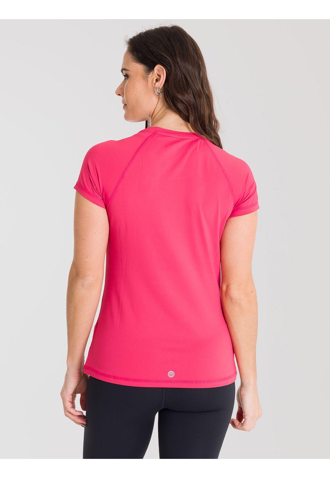 Polera deportiva Mujer Round Neck Roja.-0