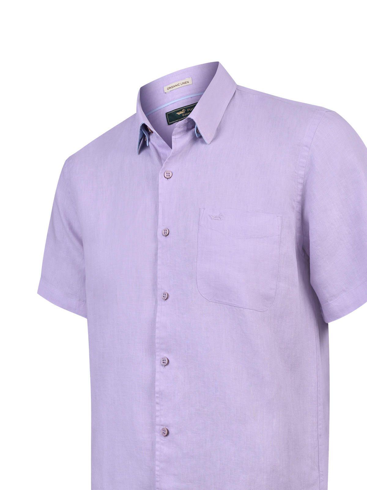 Camisa Lino Orgánico Hombre Linenshort Rosado-3