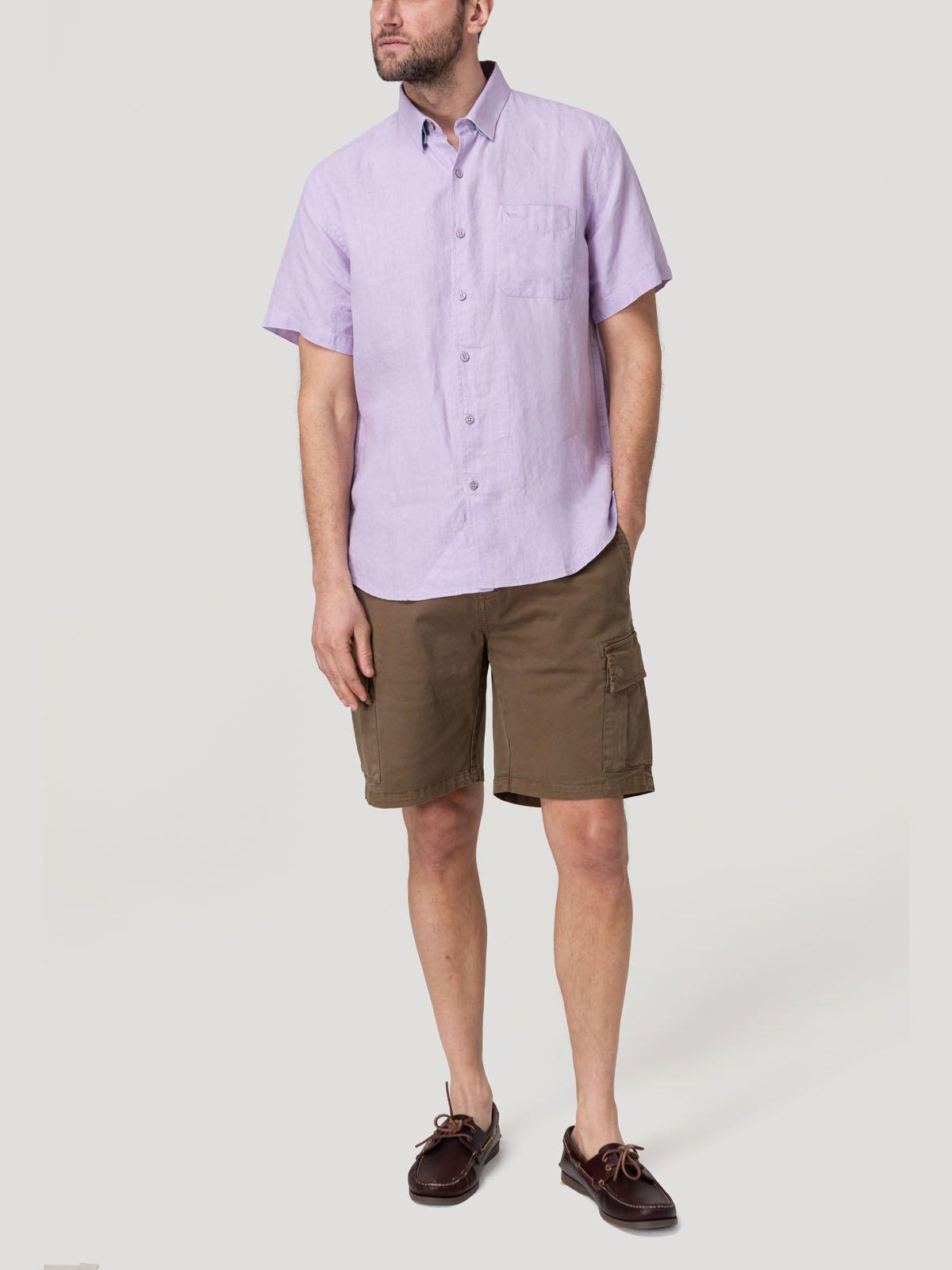 Camisa Lino Orgánico Hombre Linenshort Rosado-8