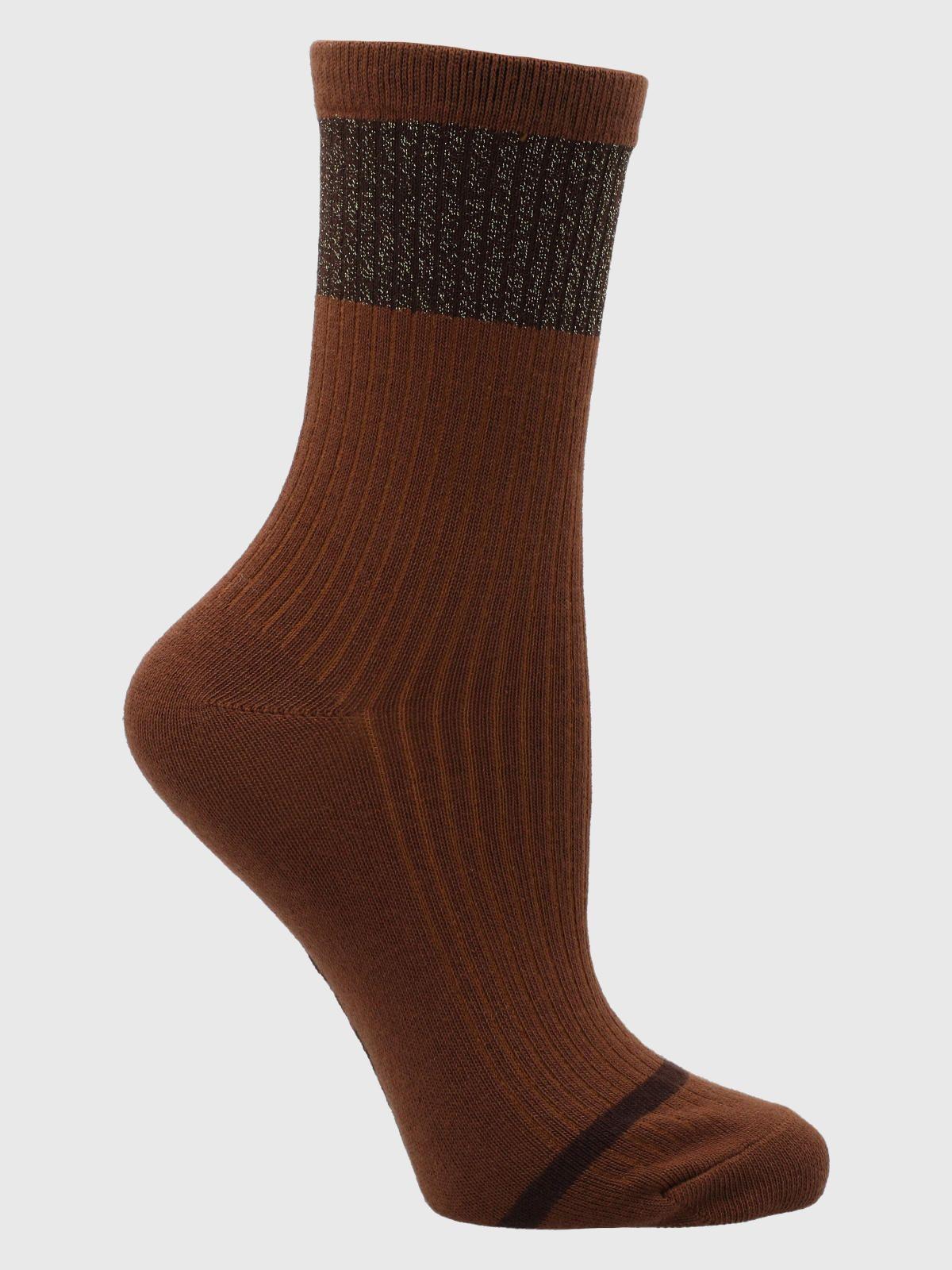 Calcetin Lurex Café-0