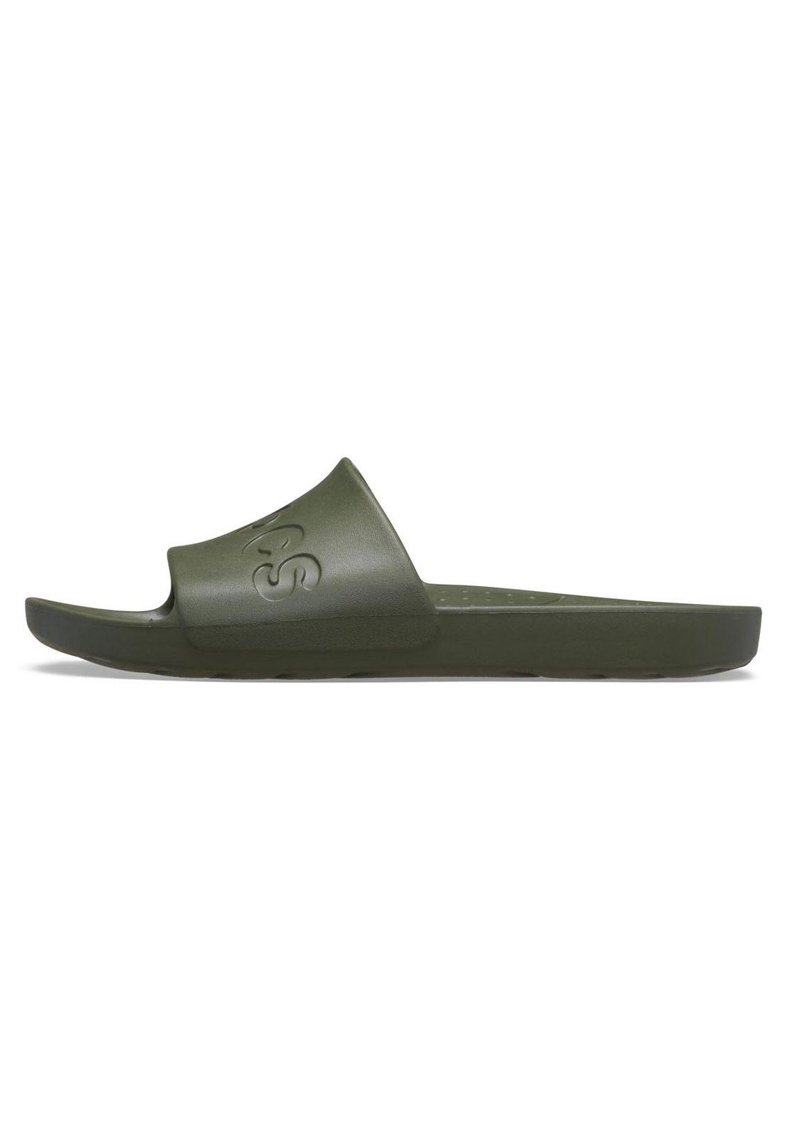 Sandalia Hombre Slide Verde-1