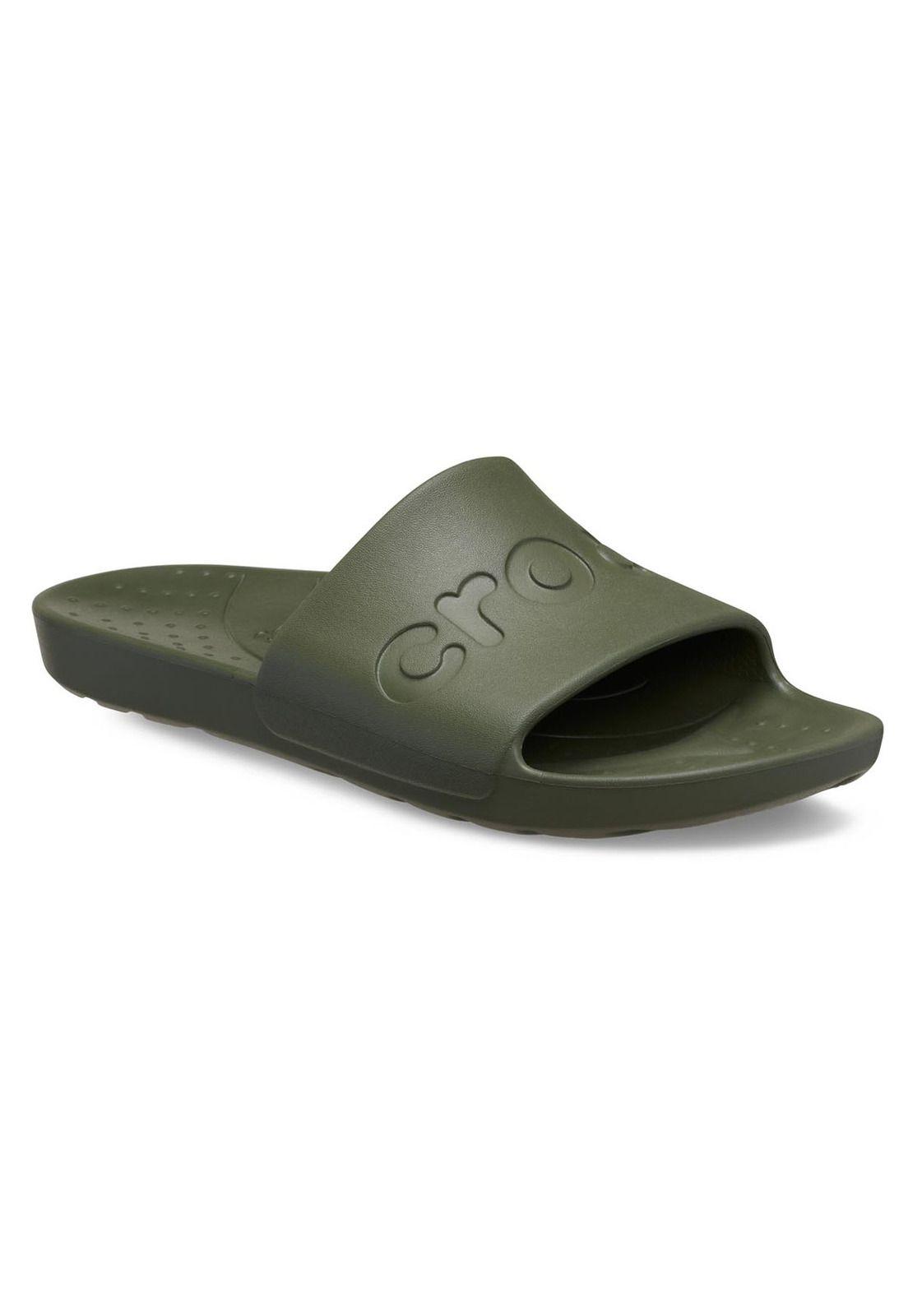 Sandalia Hombre Slide Verde-6