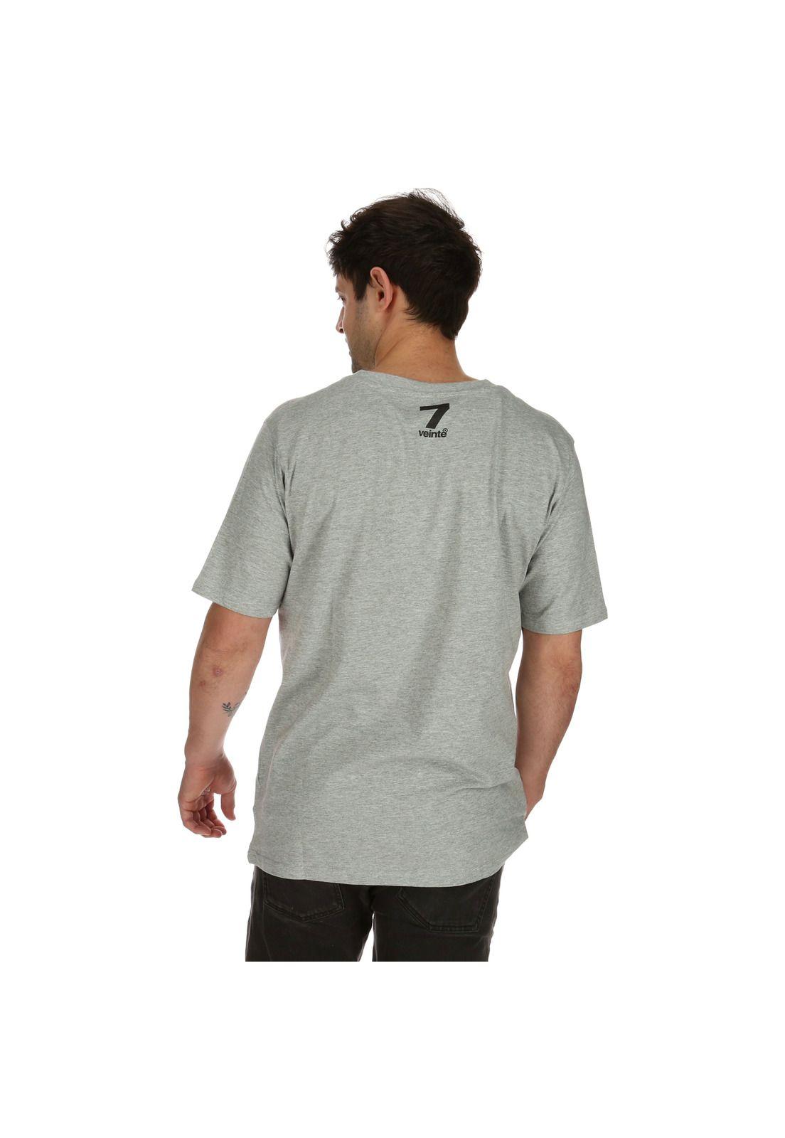 Polera M/C Hombre Amazing Ss Gris 7Veinte-2