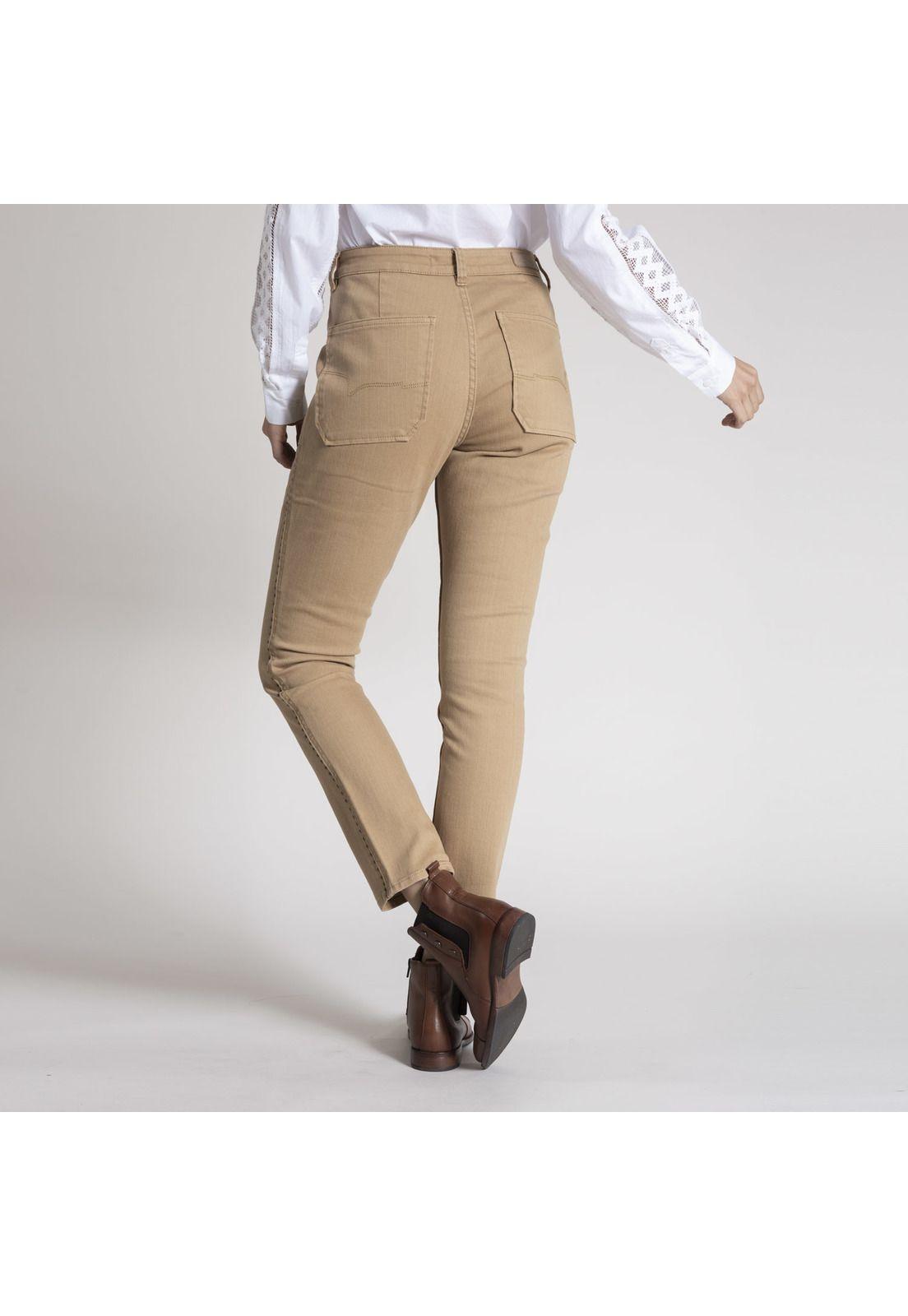 Jeans Mujer Lise Algodón Beige-3