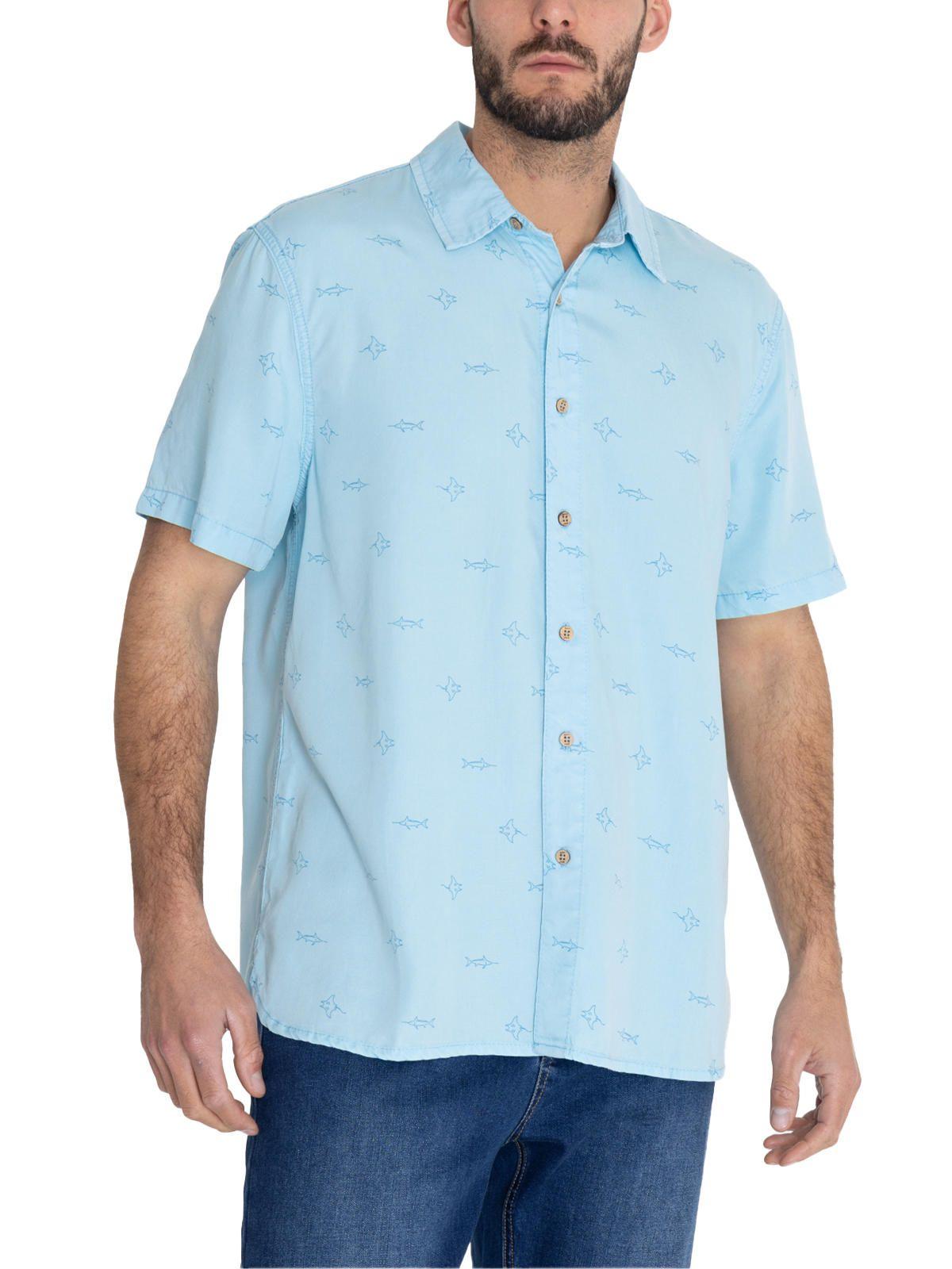 camisa Tencel Azul Tencelprint Hombre -6