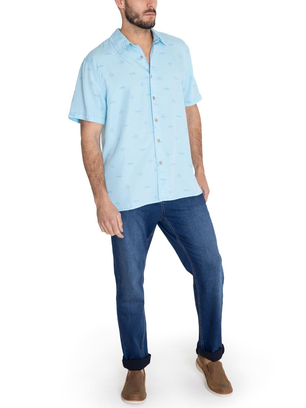 camisa Tencel Azul Tencelprint Hombre -9