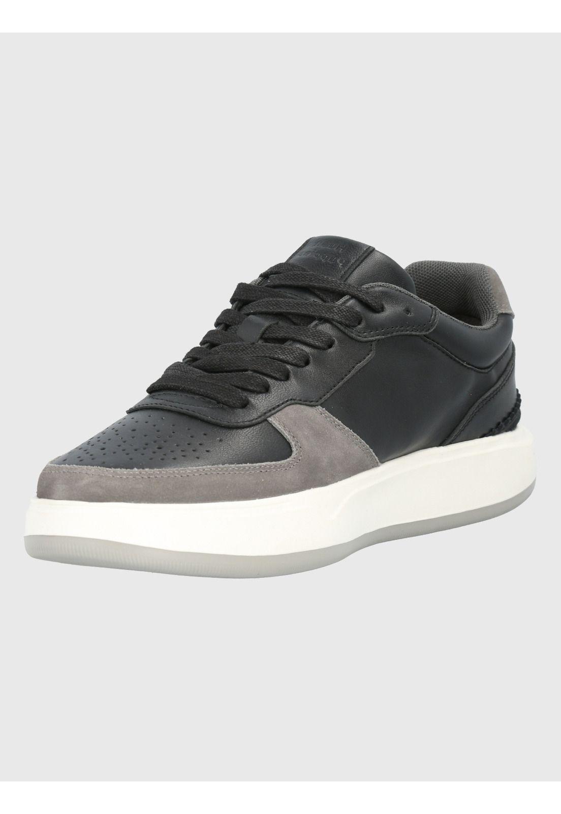Zapatilla Cuero Negro Hombre Mozze -3