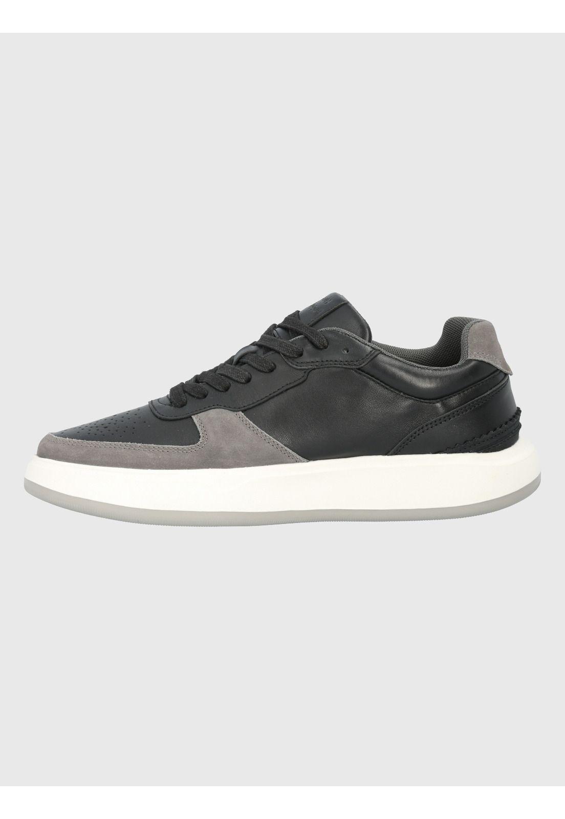 Zapatilla Cuero Negro Hombre Mozze -4