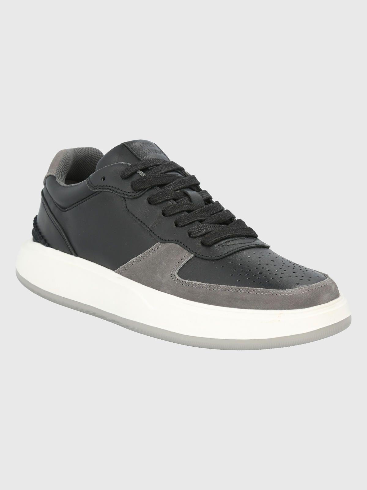 Zapatilla Cuero Negro Hombre Mozze -0