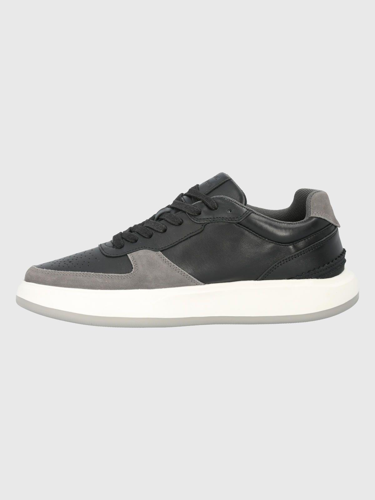 Zapatilla Cuero Negro Hombre Mozze -4