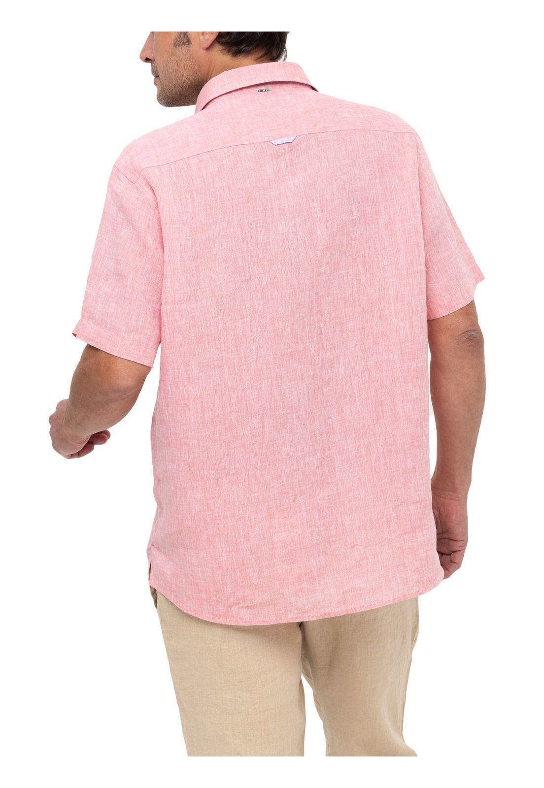 Camisa Lino Orgánico Linenshort Coral Hombre-7