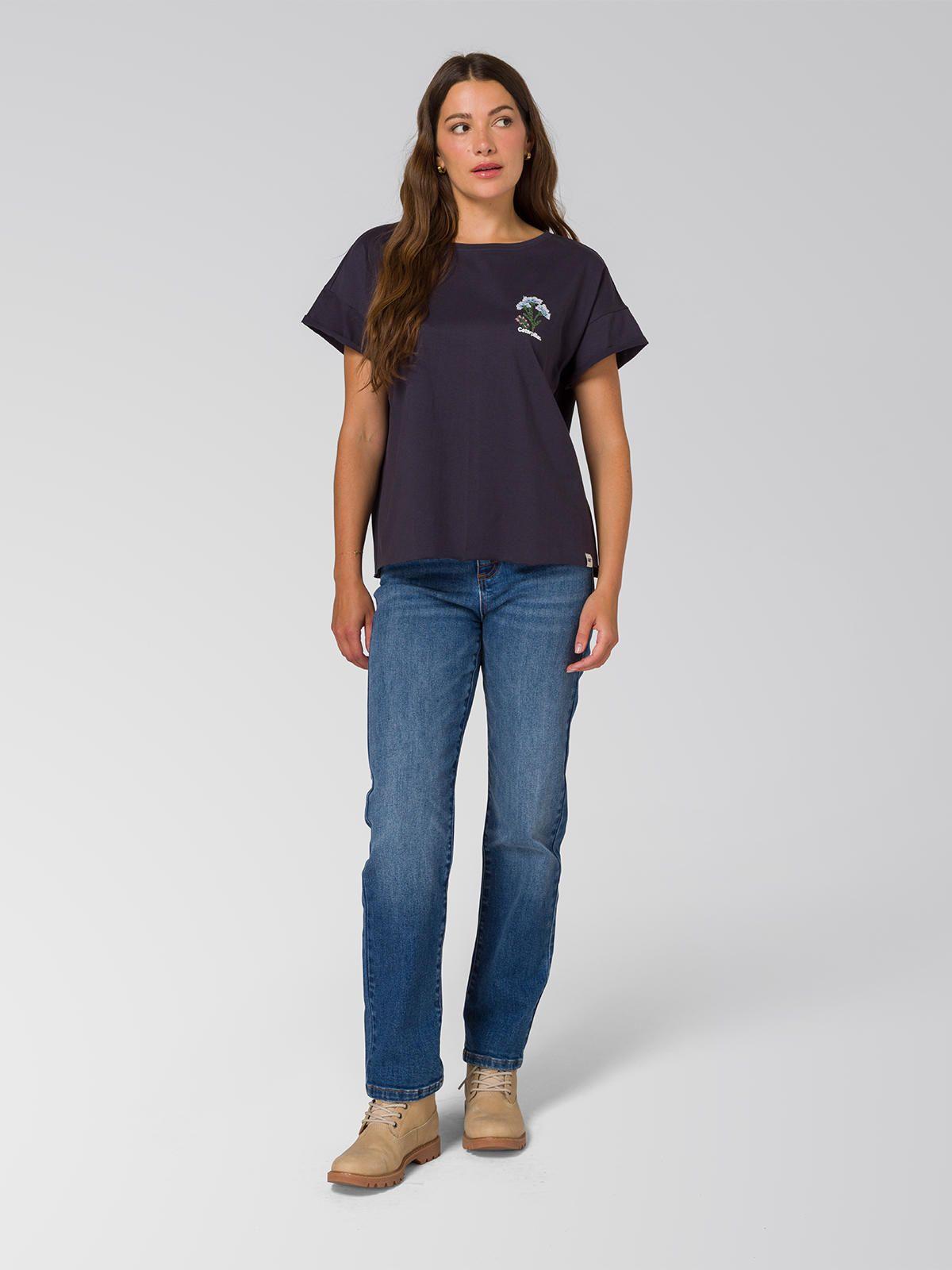 Polera Manga Corta Mujer Cross Stitch Azul-0