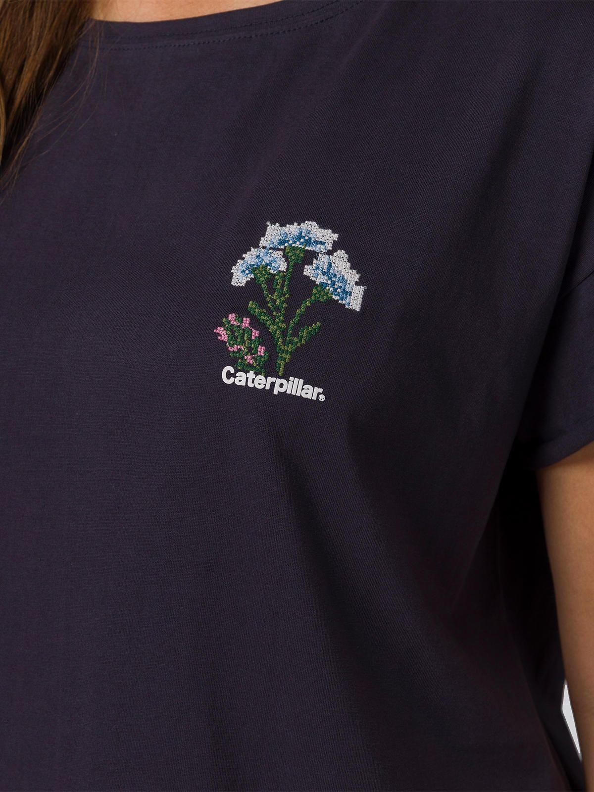 Polera Manga Corta Mujer Cross Stitch Azul-3