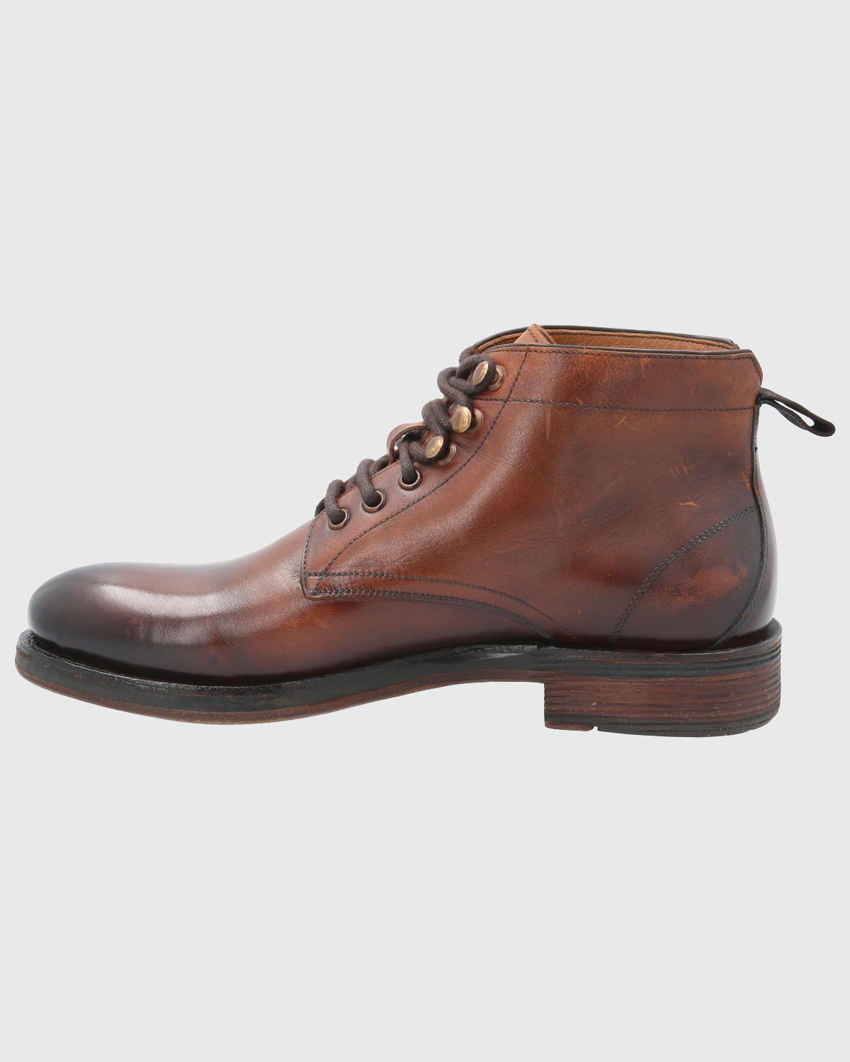 Botín Cuero Hombre Bangor Café Oscuro-5