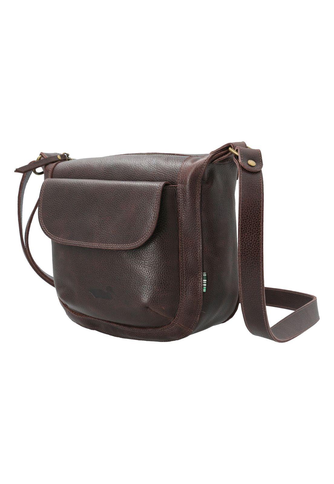 Cartera Cuero Mujer Annie Cross Café Oscuro-1
