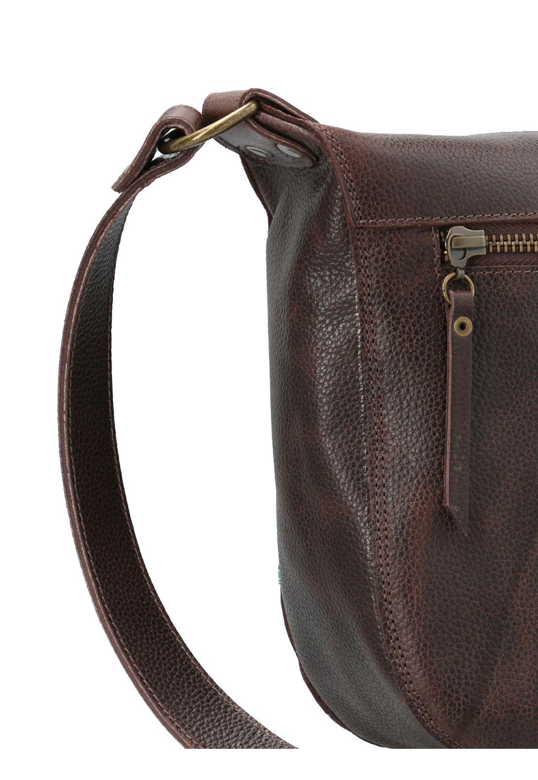 Cartera Cuero Mujer Annie Cross Café Oscuro-3