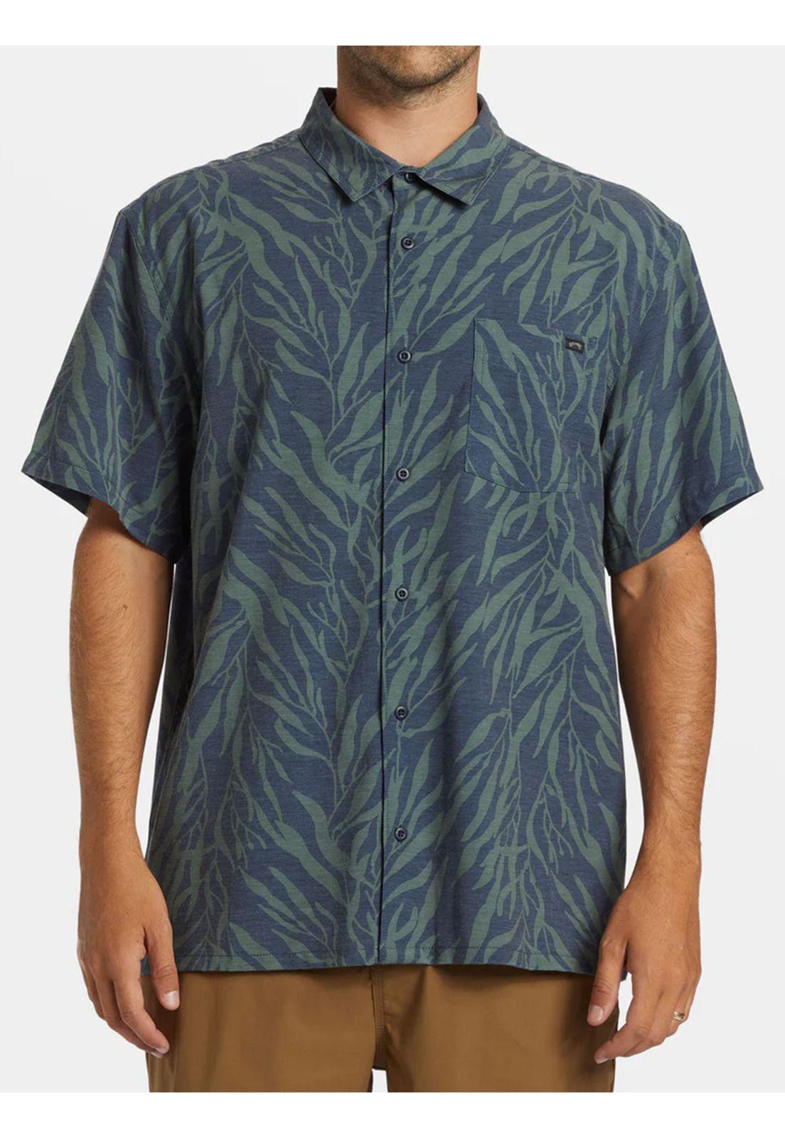 Camisa Manga Corta Hombre Surftrek Azul-0