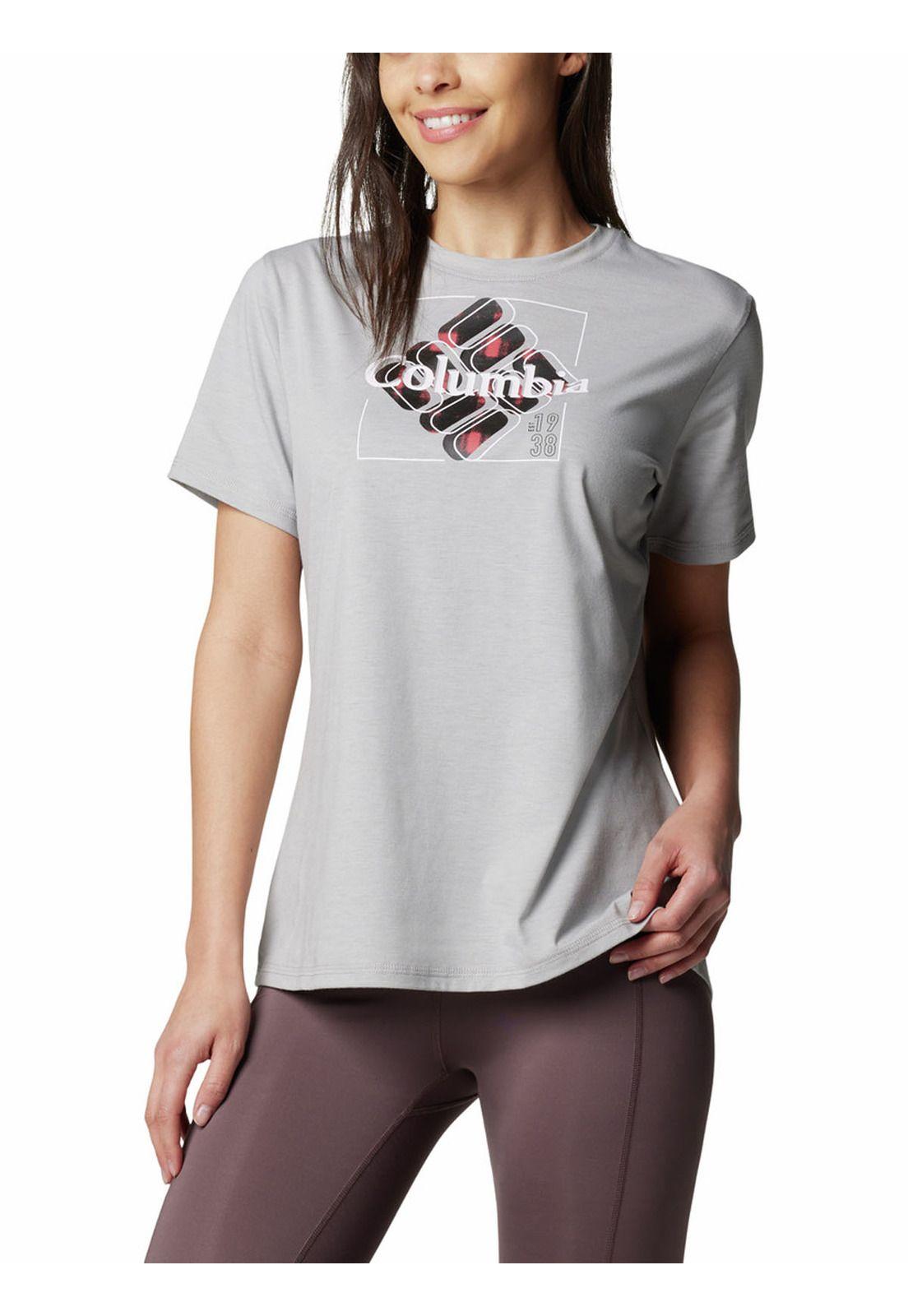 Polera Manga Corta Mujer Sun Trek Graphic Gris-4