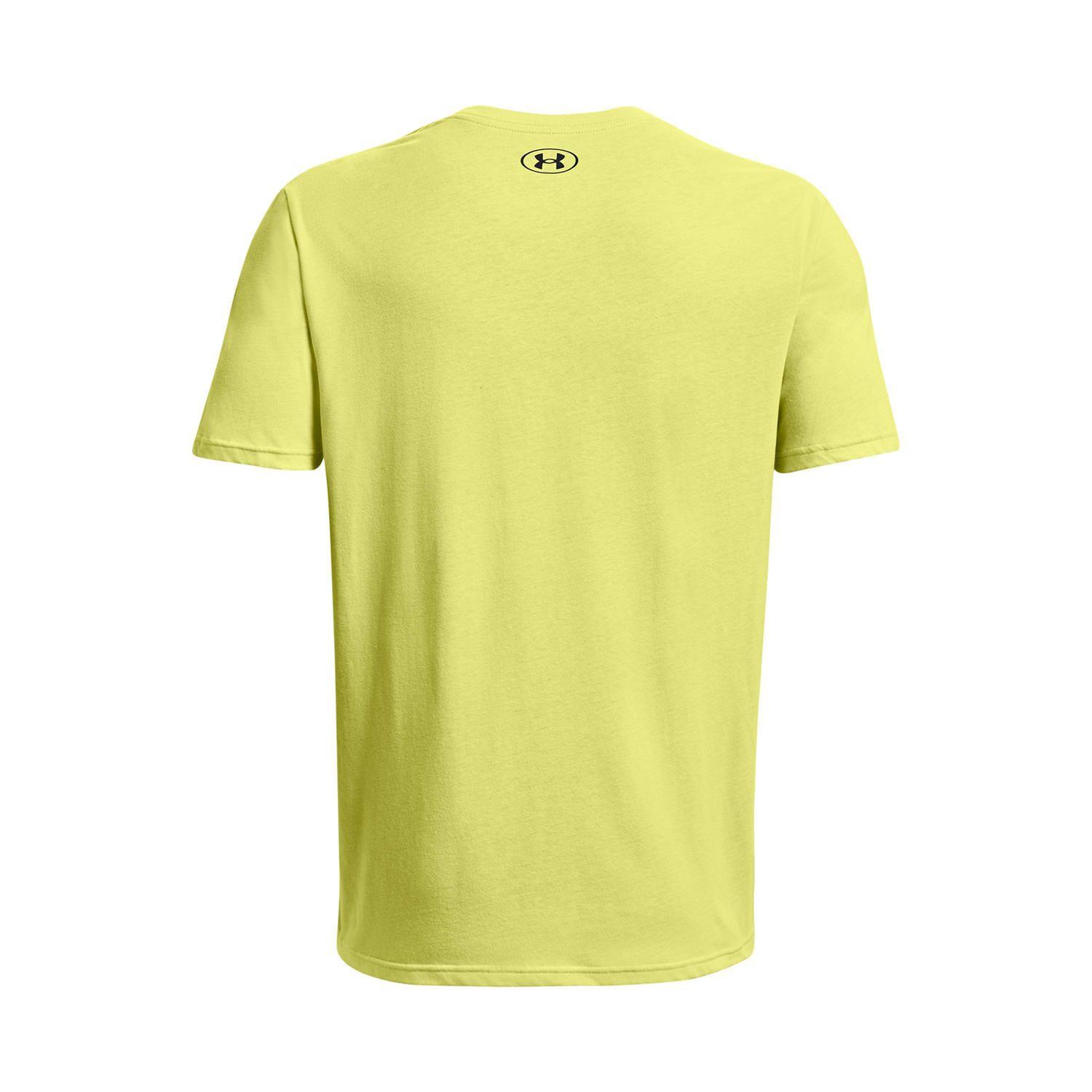 Polera UA Mixed Wordmark hombre Amarillo-1