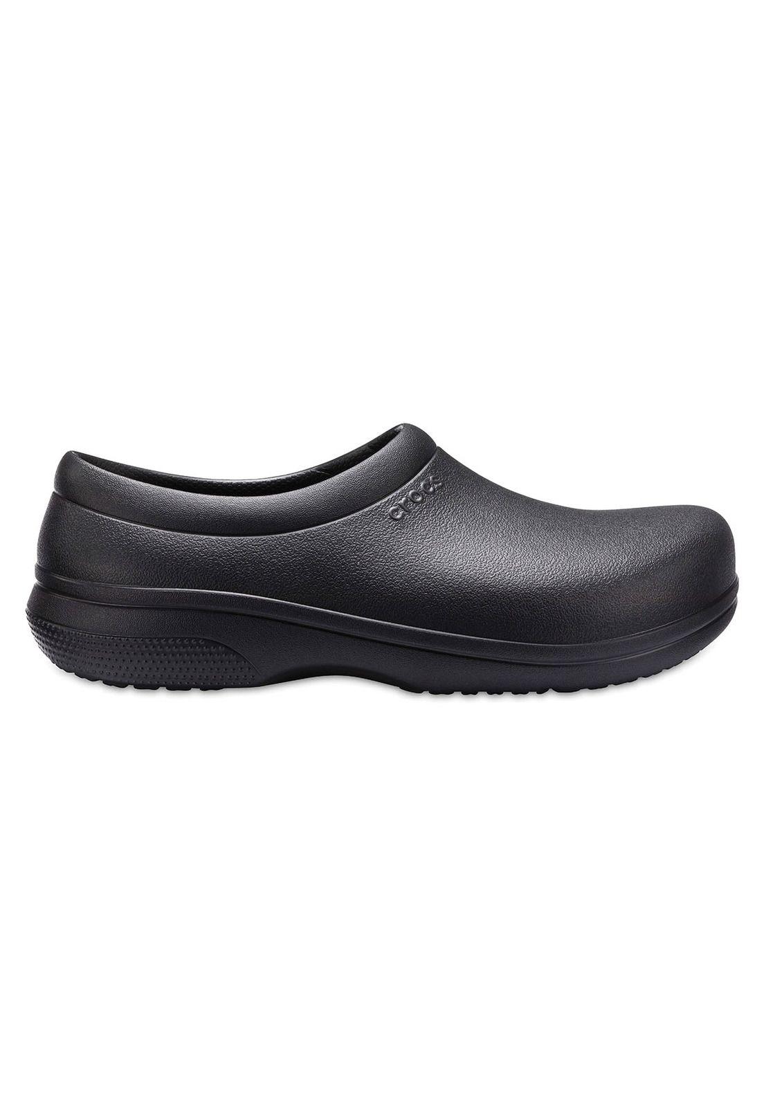 Zueco Crocs Hombre On The Clock Slip On Negro-0