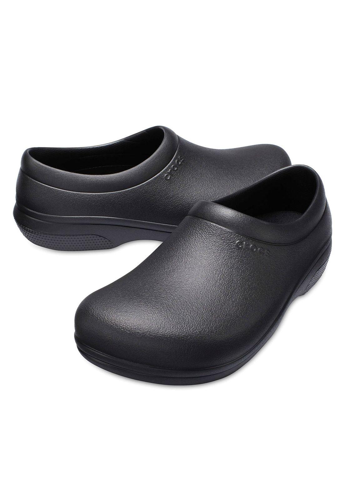 Zueco Crocs Hombre On The Clock Slip On Negro-1