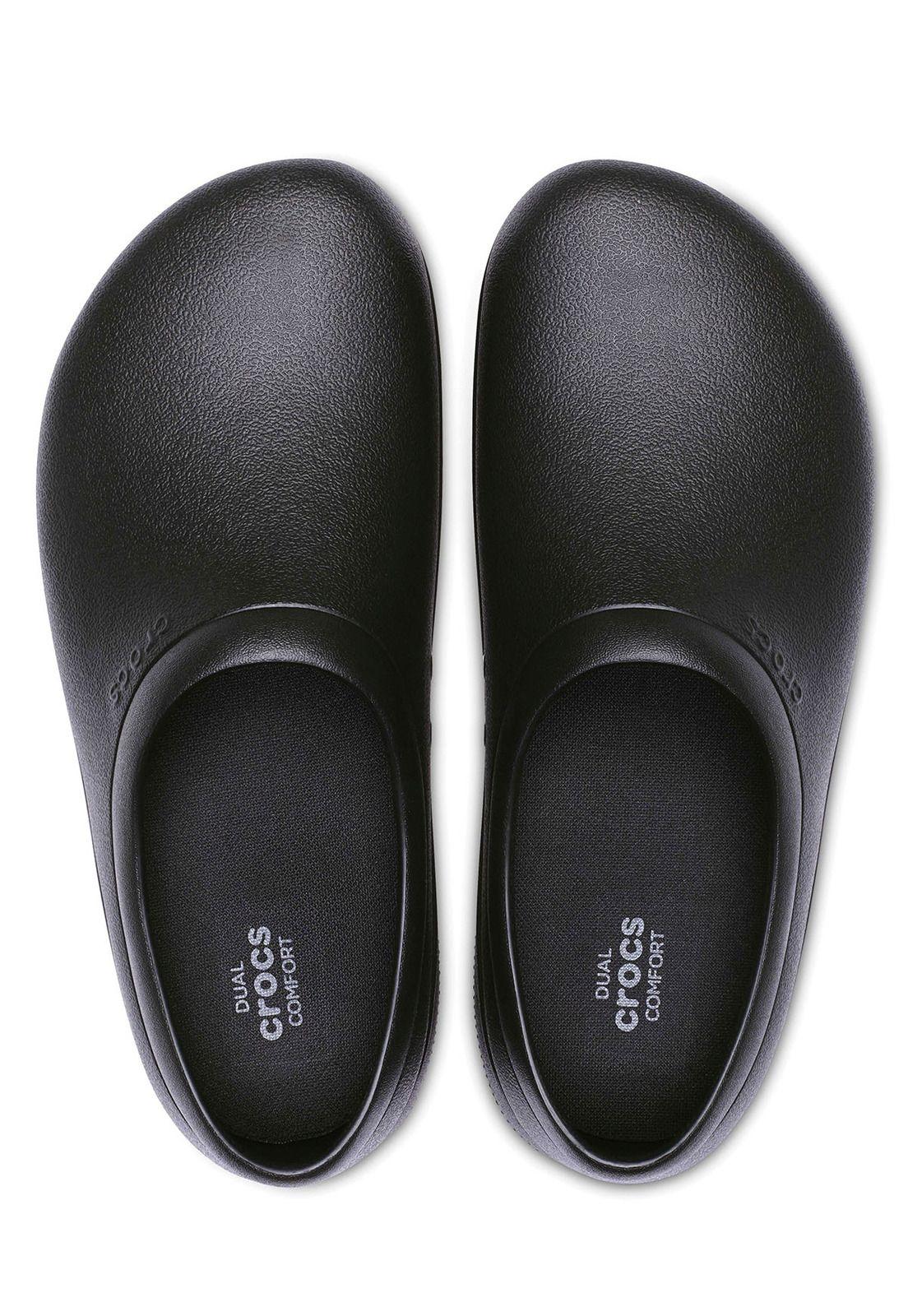 Zueco Crocs Hombre On The Clock Slip On Negro-3