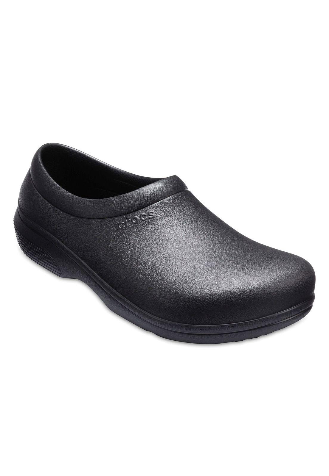 Zueco Crocs Hombre On The Clock Slip On Negro-5