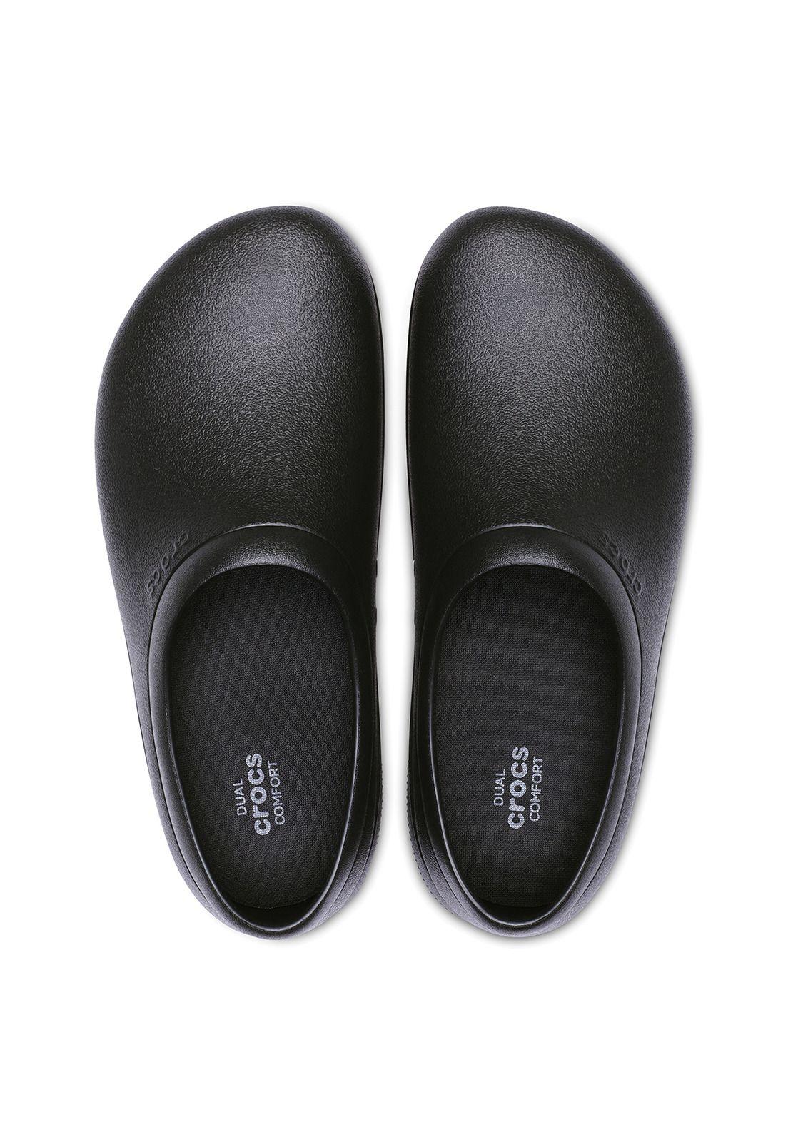 Zueco Crocs Hombre On The Clock Slip On Negro-7
